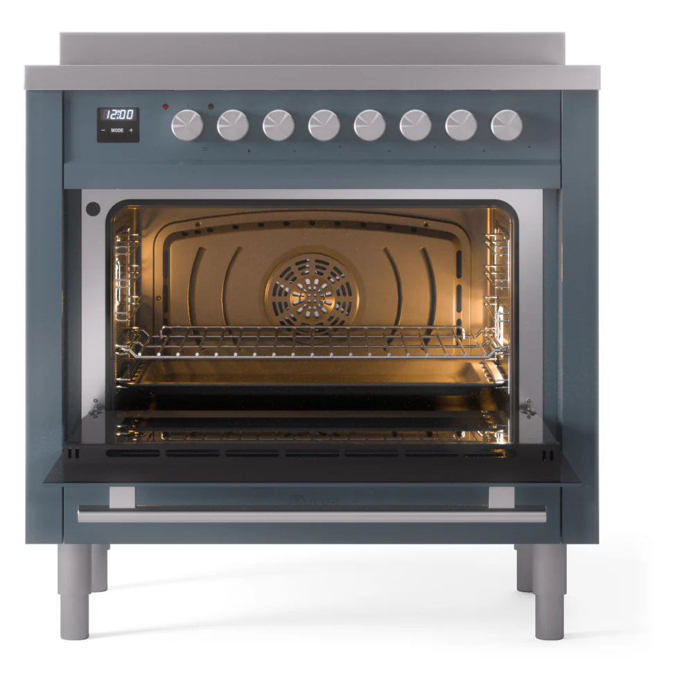 ILVE Professional Plus II 36-Inch Induction Range in Blue Grey (UPI366WMPBG) - Image 4