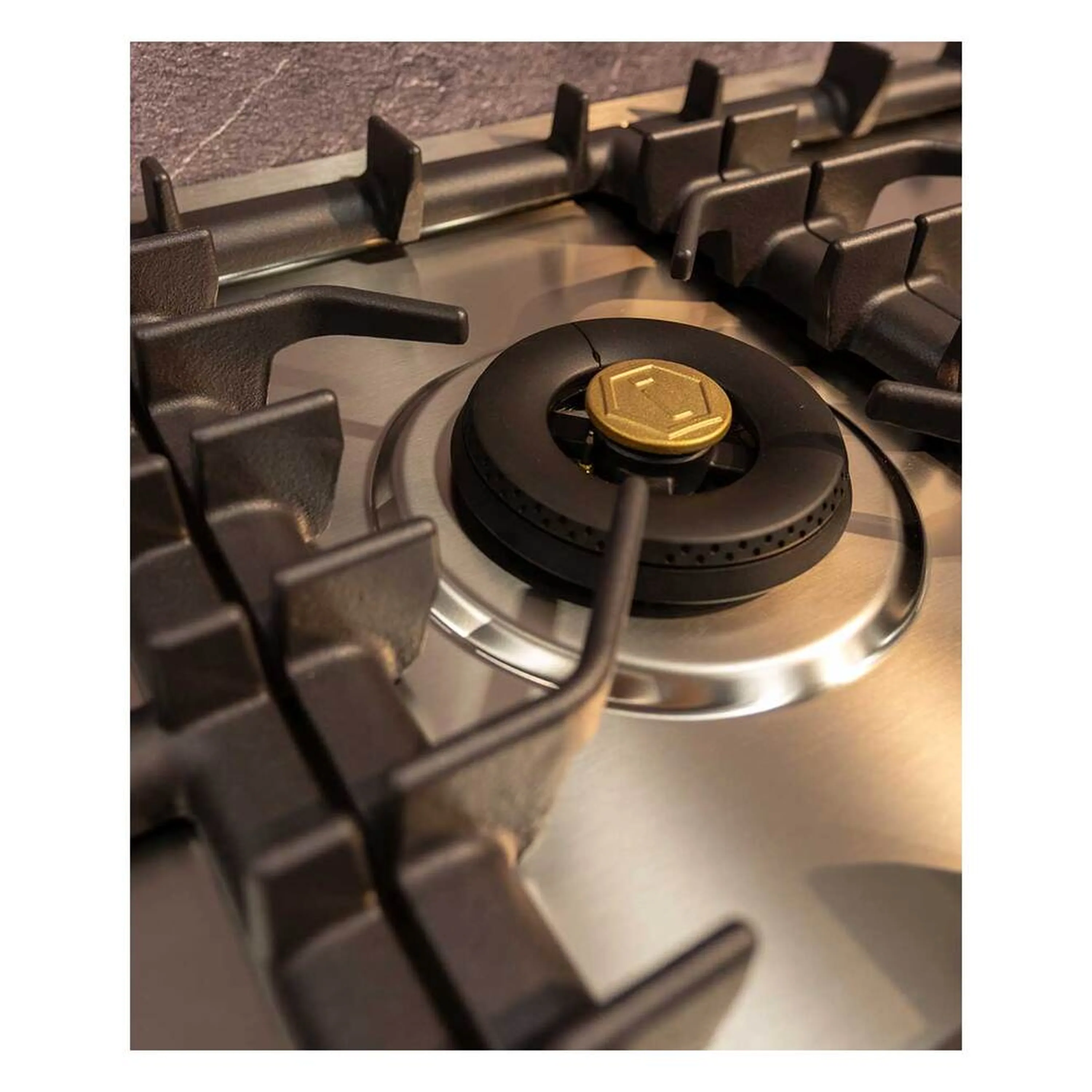 ILVE Professional Plus II 48-Inch Built-In Natural Gas Cooktop with Total Black Brass Burners in Stainless Steel (UHCPT125SS) - Image 11