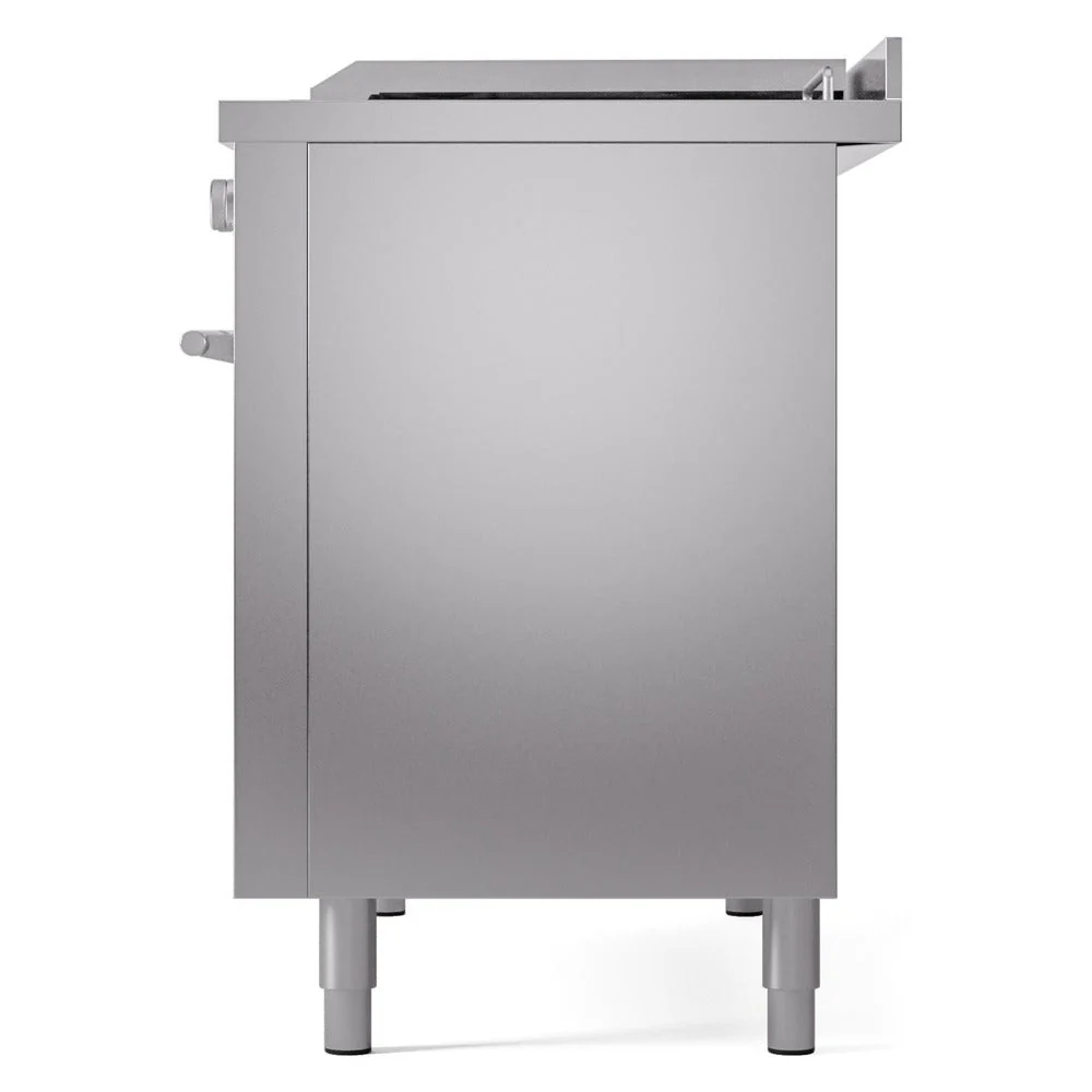 ILVE Professional Plus II 48-inch Natural Gas Dual Fuel Range with 5 Burners, Griddle, & French Top with Triple Glass Door Oven in Stainless Steel (UP48FSWMPSS) - Image 10