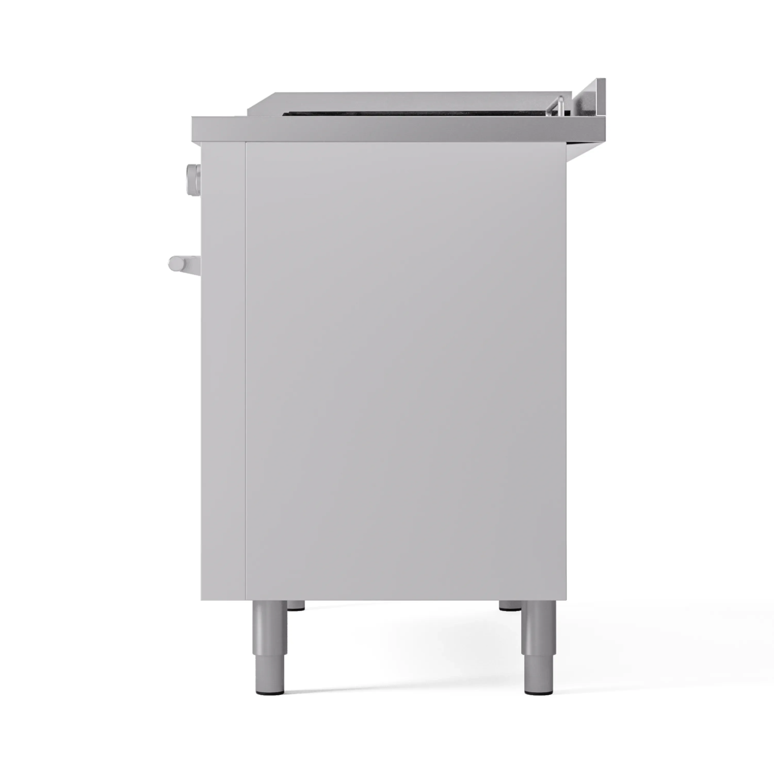 ILVE Professional Plus II 48-inch Natural Gas Dual Fuel Range with 5 Burners, Griddle, & French Top with Triple Glass Door Oven in White (UP48FSWMPWH) - Image 9