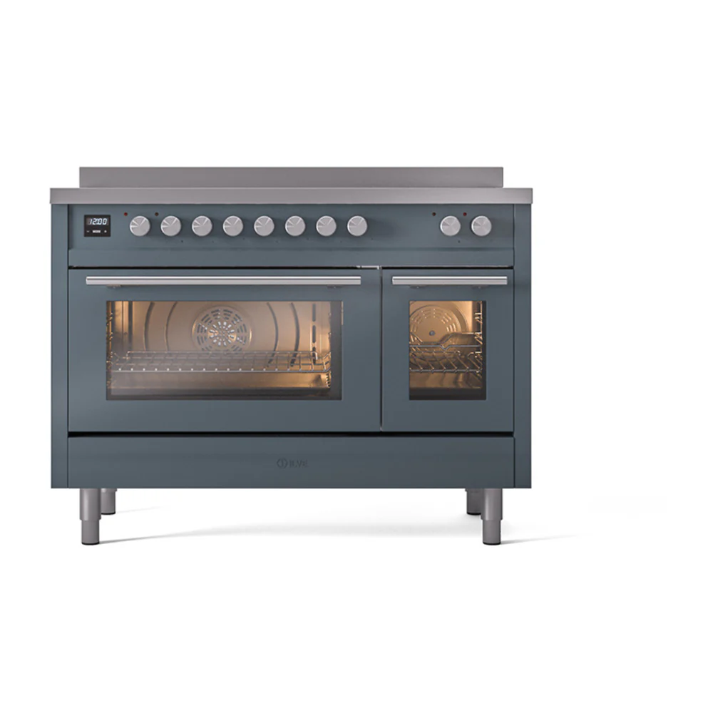 ILVE Professional Plus II 48-Inch Induction Range in Blue Grey (UPI486WMPBG) - Image 2