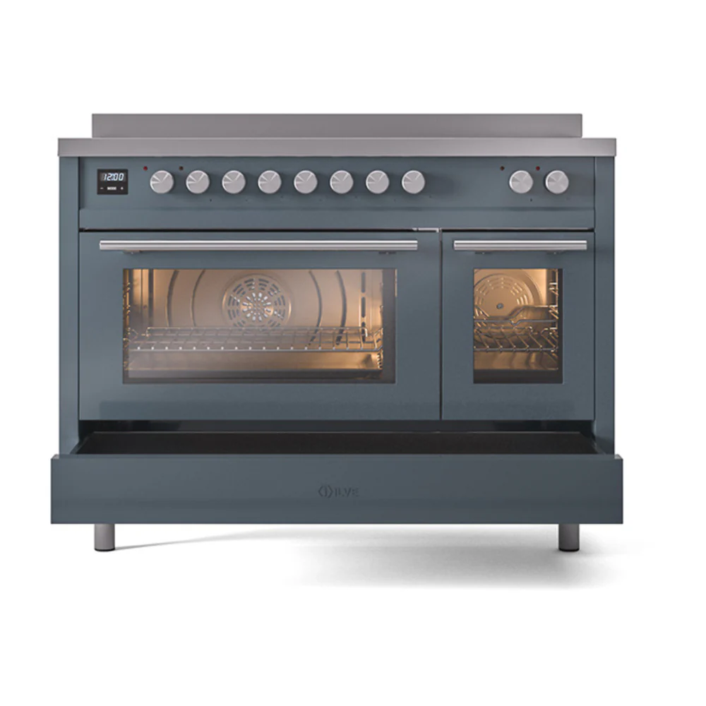 ILVE Professional Plus II 48-Inch Induction Range in Blue Grey (UPI486WMPBG) - Image 7