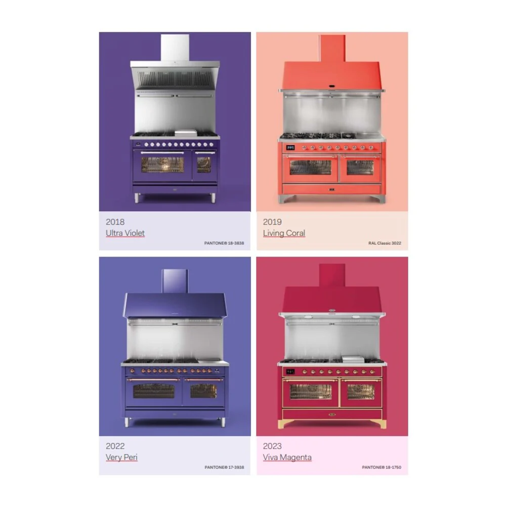 ILVE Professional Plus II 60-Inch Natural Gas Dual Fuel Range with 7 Burners, Griddle, & French Top with Solid Door Oven in RAL (UP60FSQMPRA) - Image 6
