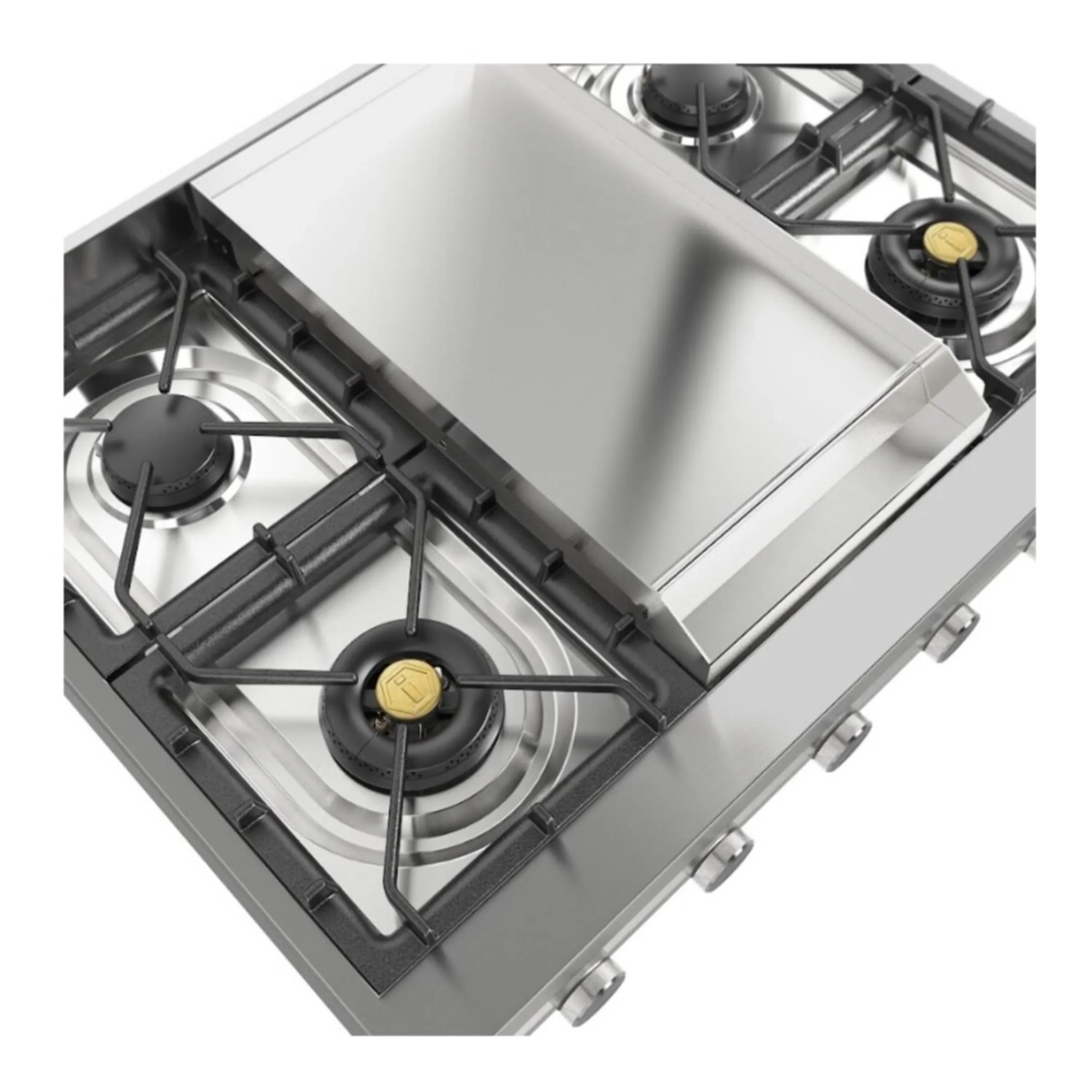 ILVE Professional Plus II 36-Inch Built-In Propane Gas Rangetop with Griddle in Stainless Steel (UHCP36FSS) - Image 4