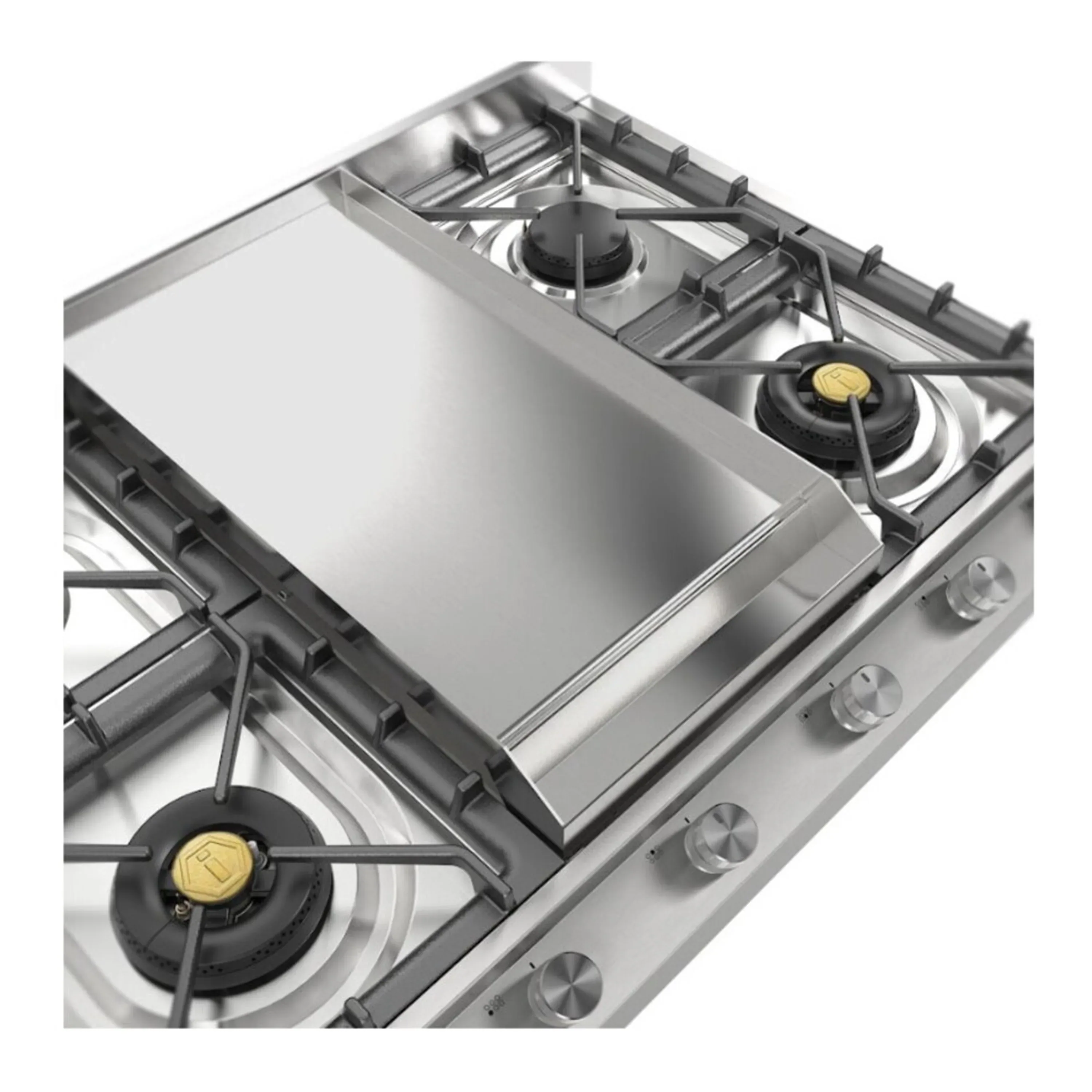 ILVE Professional Plus II 36-Inch Built-In Natural Gas Cooktop with Griddle in Stainless Steel (UHCP965FSS) - Image 5