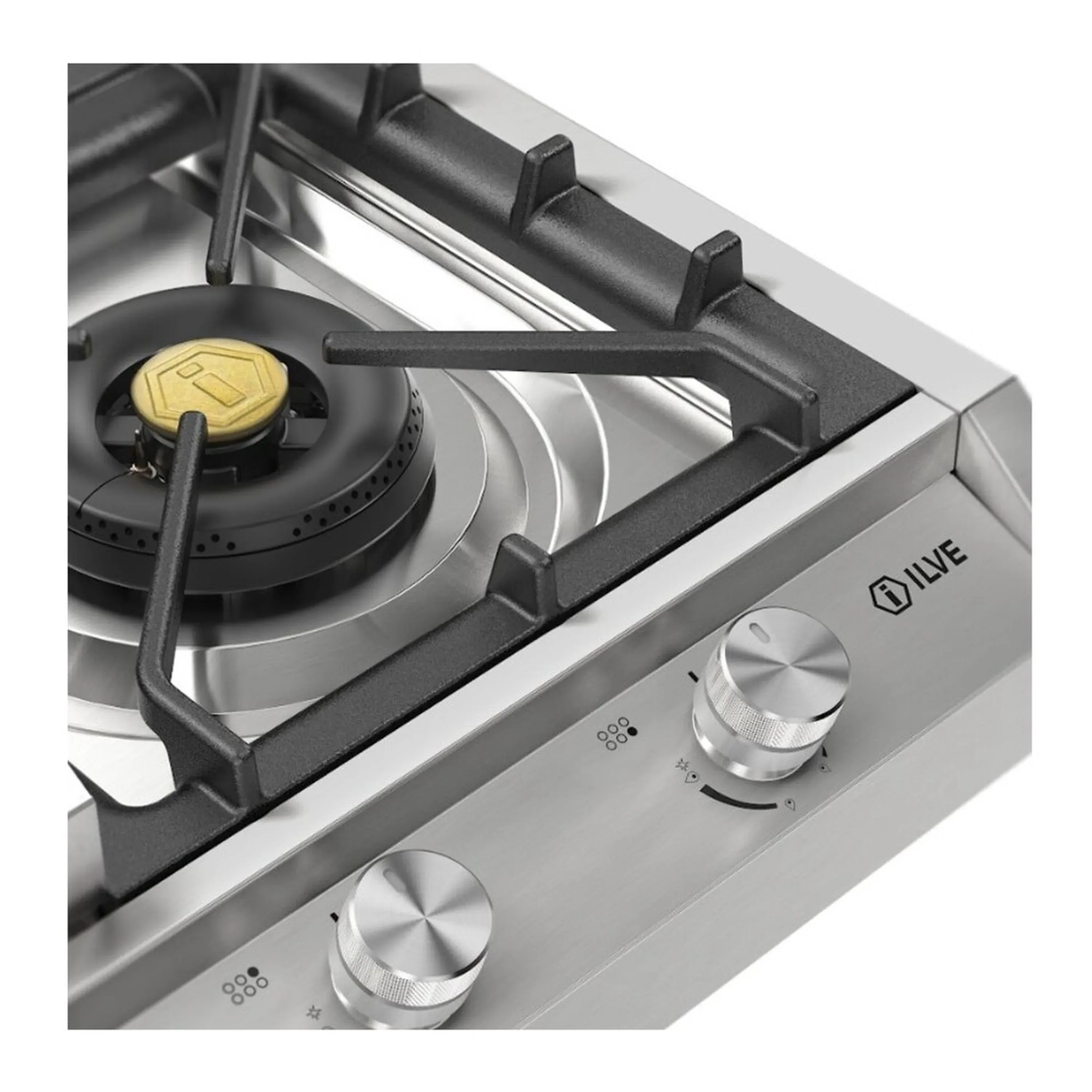 ILVE Professional Plus II 36-Inch Built-In Natural Gas Cooktop with Griddle in Stainless Steel (UHCP965FSS) - Image 6