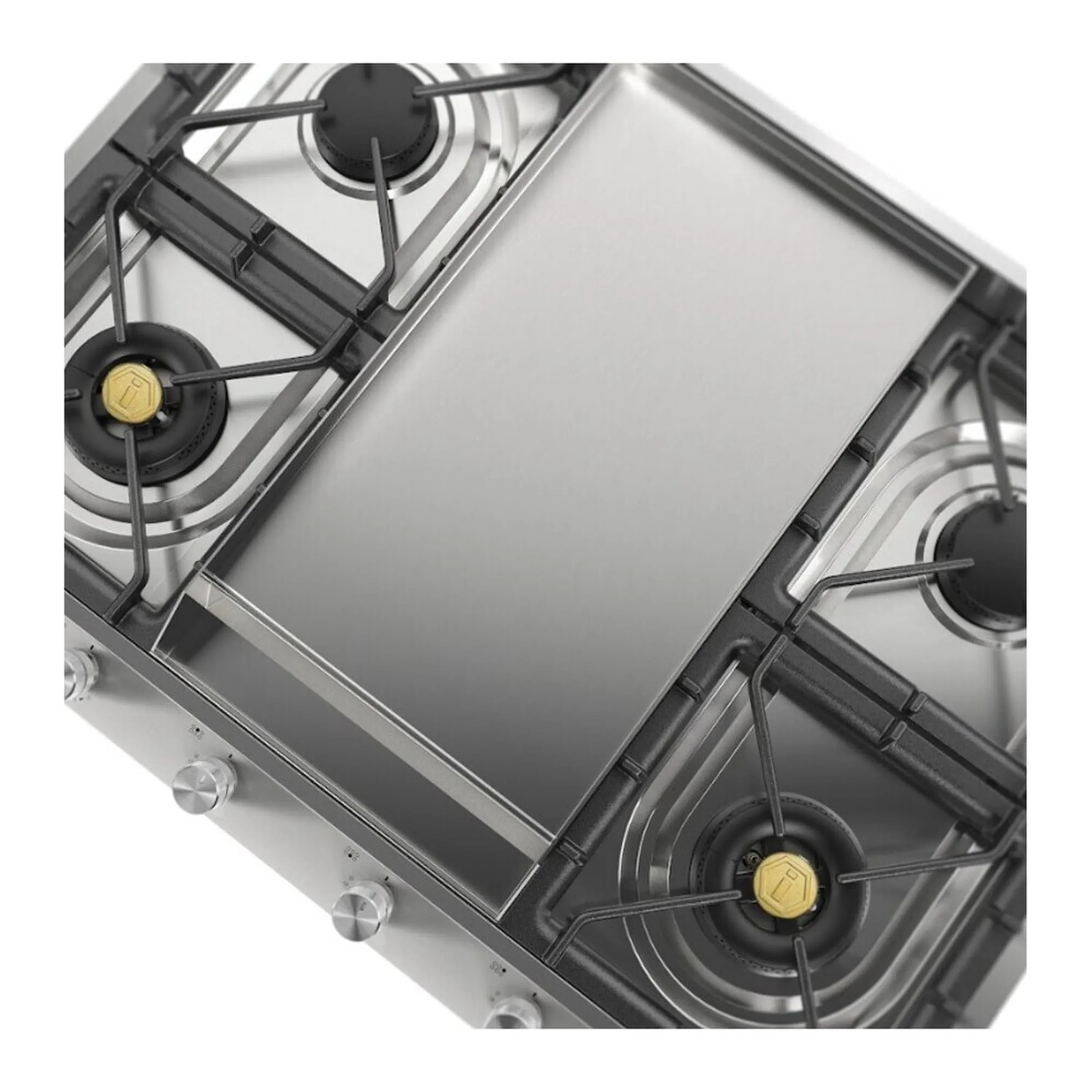 ILVE Professional Plus II 36-Inch Built-In Natural Gas Cooktop with Griddle in Stainless Steel (UHCP965FSS) - Image 7