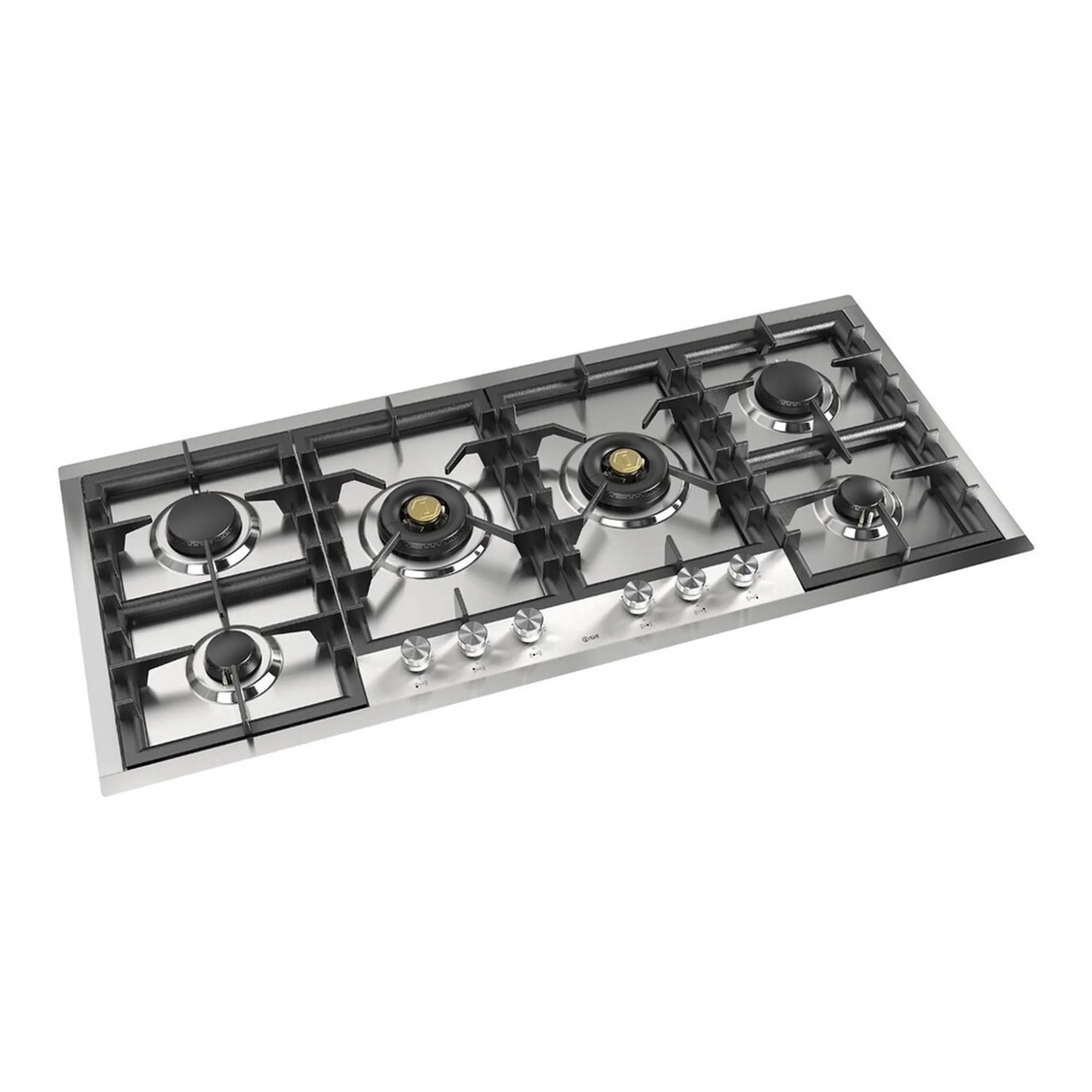 ILVE Professional Plus II 48-Inch Built-In Propane Gas Cooktop with Total Black Brass Burners in Stainless Steel (UHCPT125SSLP) - Image 3