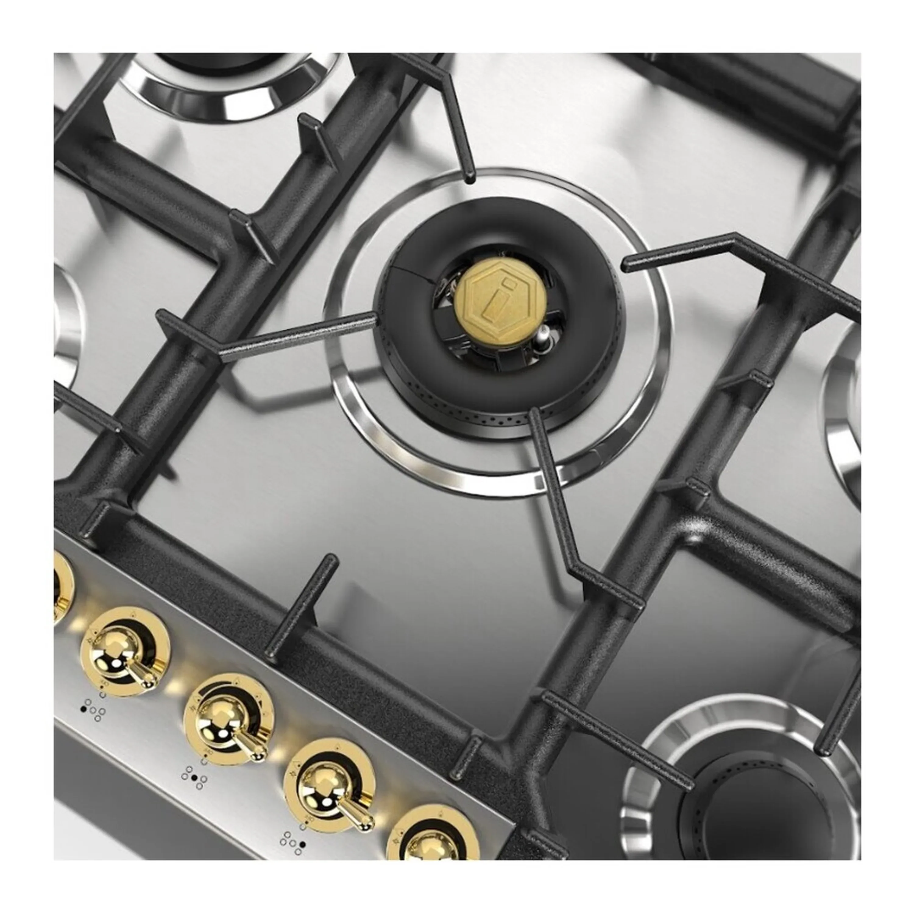 ILVE Nostalgie II 30-Inch Built-In Propane Gas Cooktop with 5 Burners in Stainless Steel  (UHCPT75NSSGLP) - Image 10