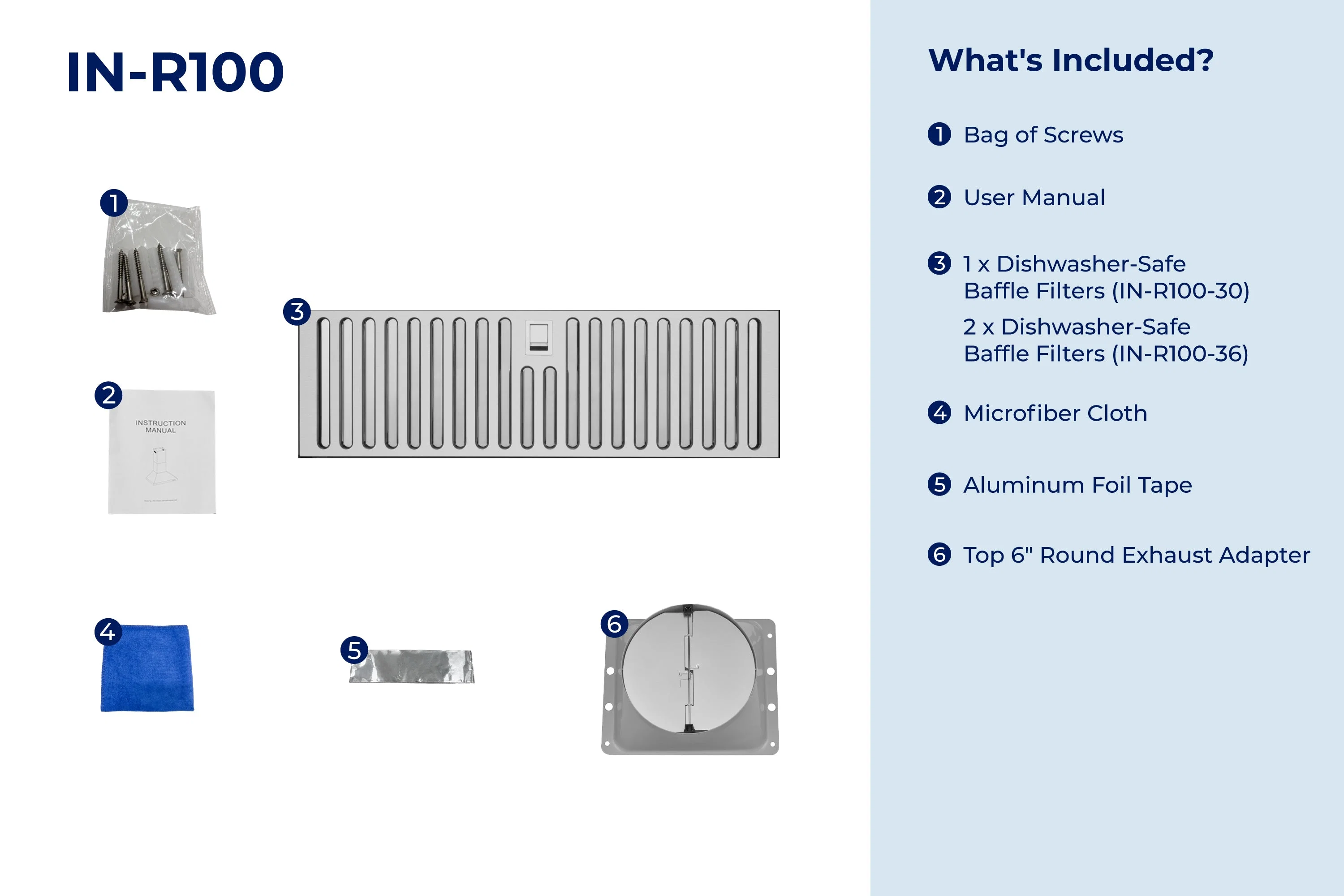 Hauslane 450 CFM Convertible Built-In Range Hood Insert with Stainless Steel Filters (IN-R100) - Image 13