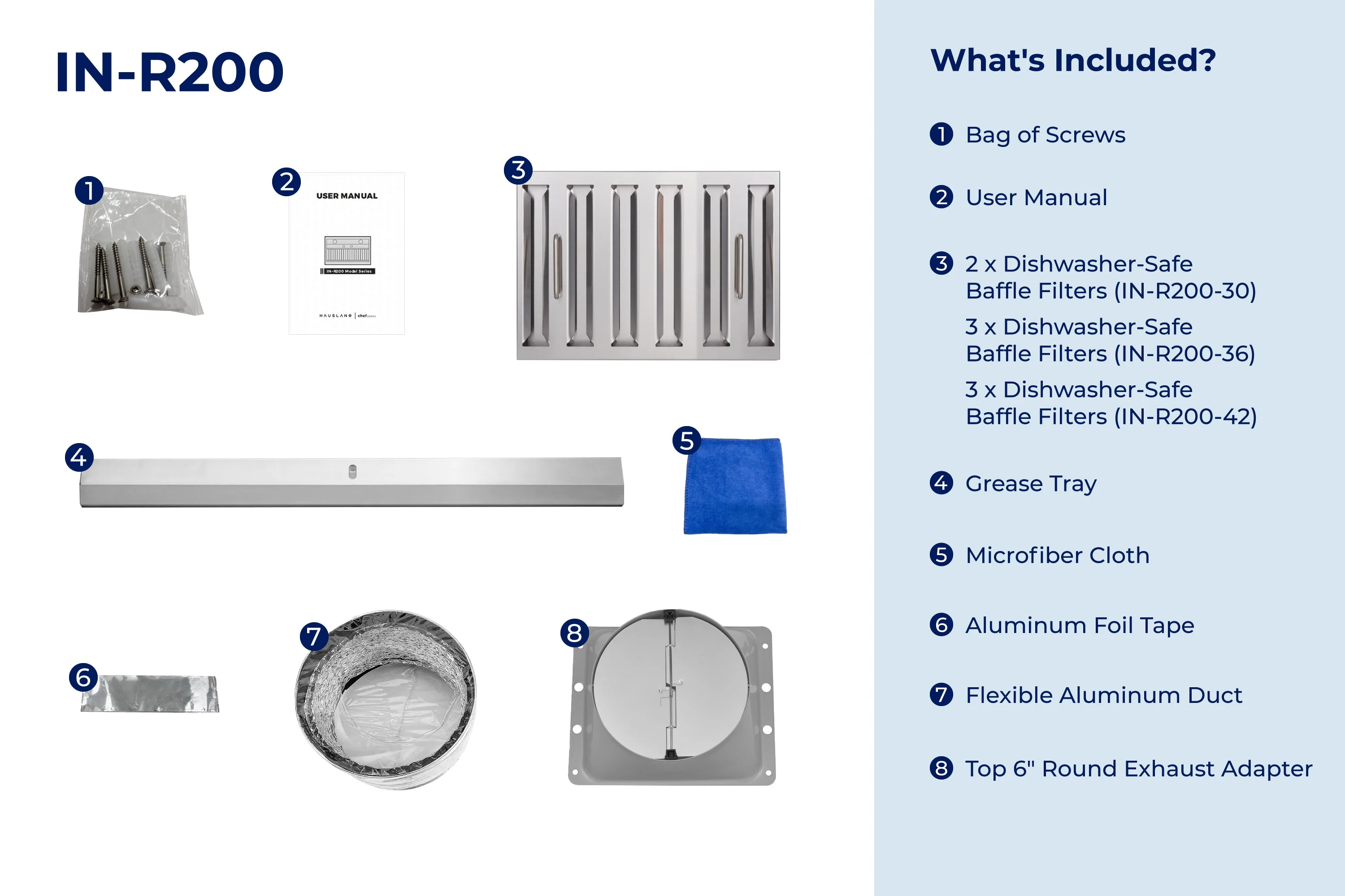 Hauslane Convertible Built-In Insert Range Hood in Stainless Steel, 18.5-Inch Deep (IN-R200) - Image 13