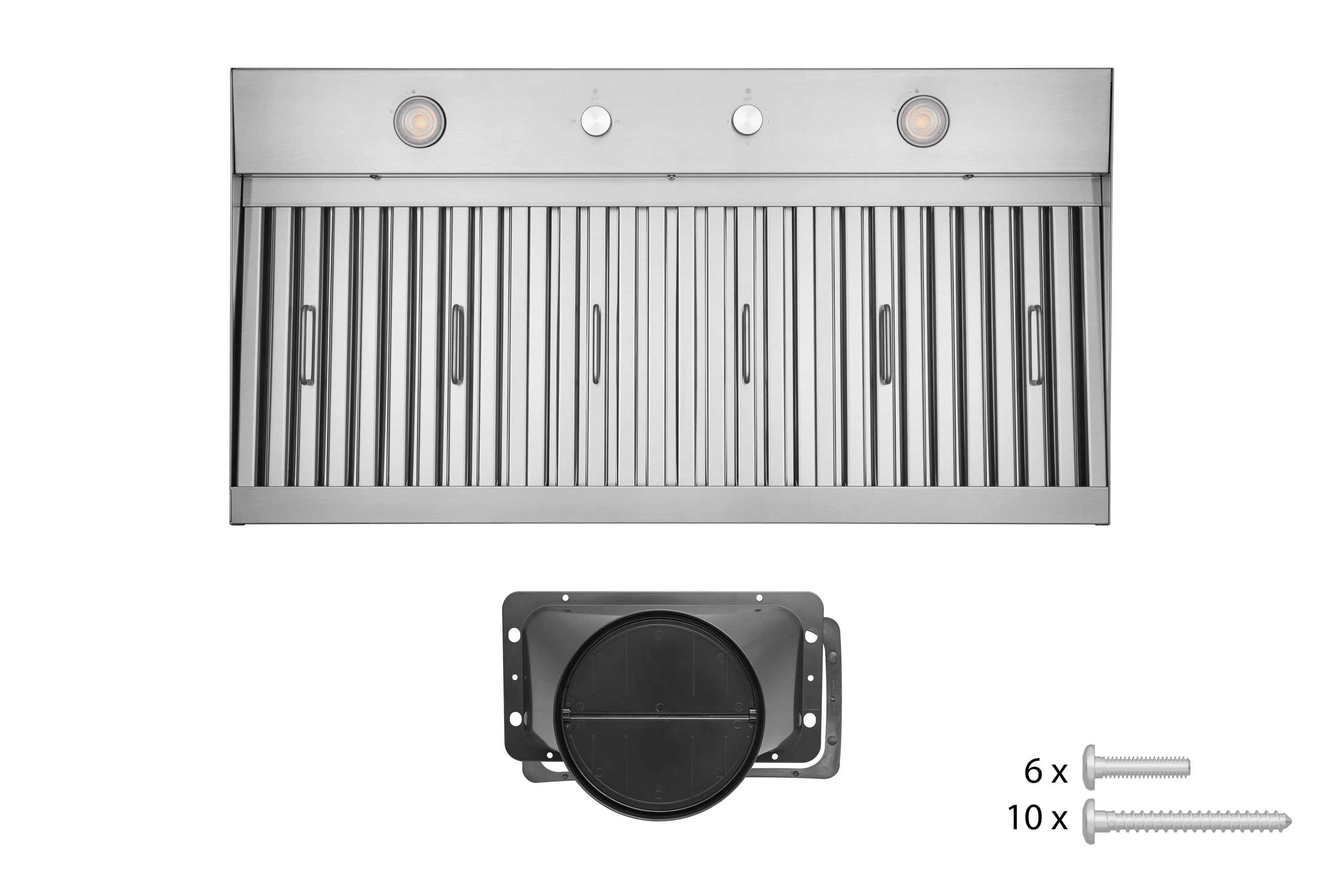 Hauslane Convertible Insert Built-in Range Hood in Stainless Steel, 17.87-Inch Deep (IN-R230) - Image 10