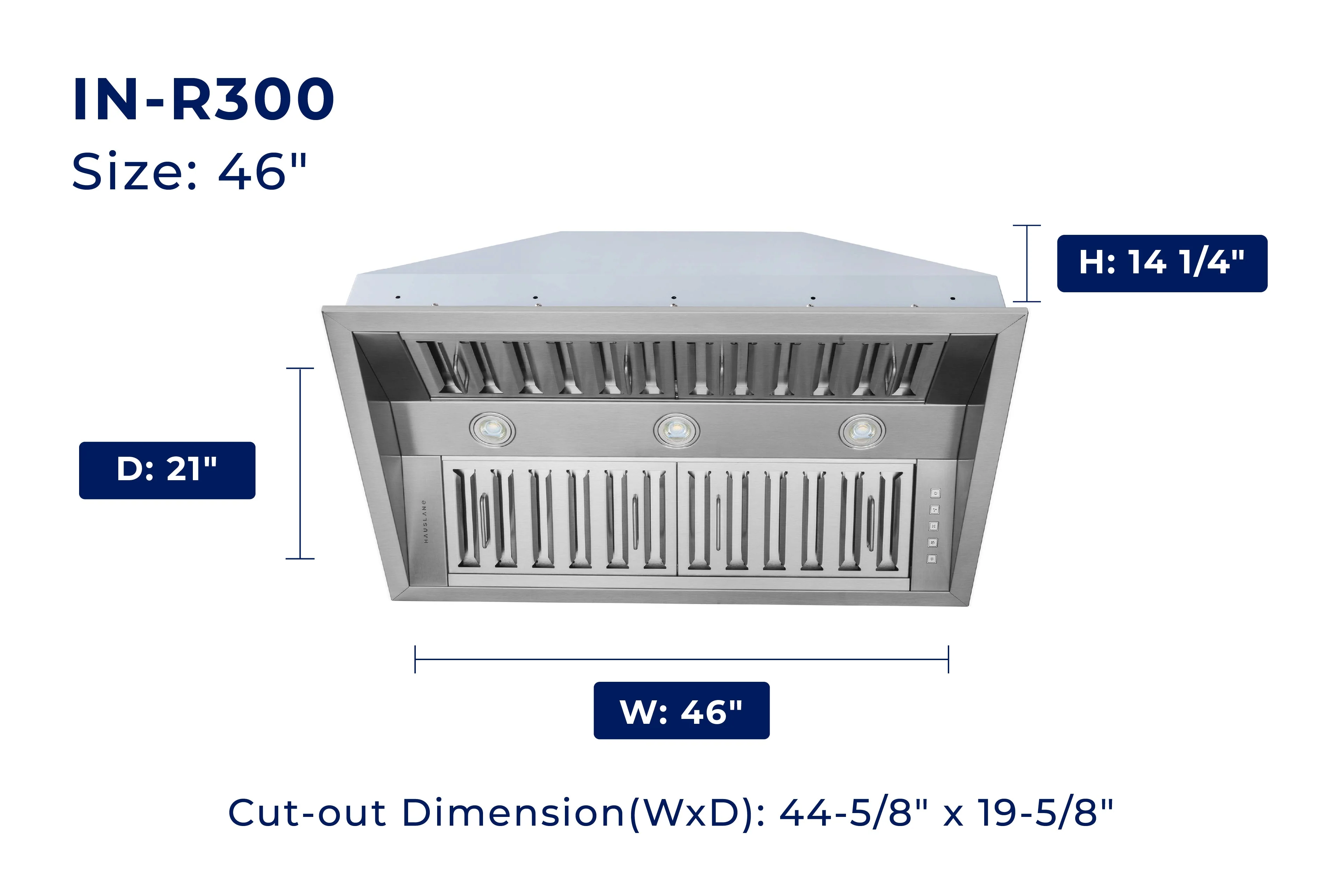 Hauslane 500 CFM Convertible Built-In Insert Range Hood, 21-Inch Deep (IN-R300) - Image 16
