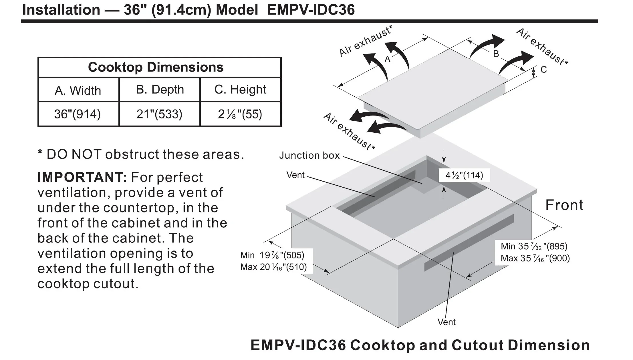 Empava 36-Inch Induction Cooktop in Black (EMPV-IDC36) - Image 6