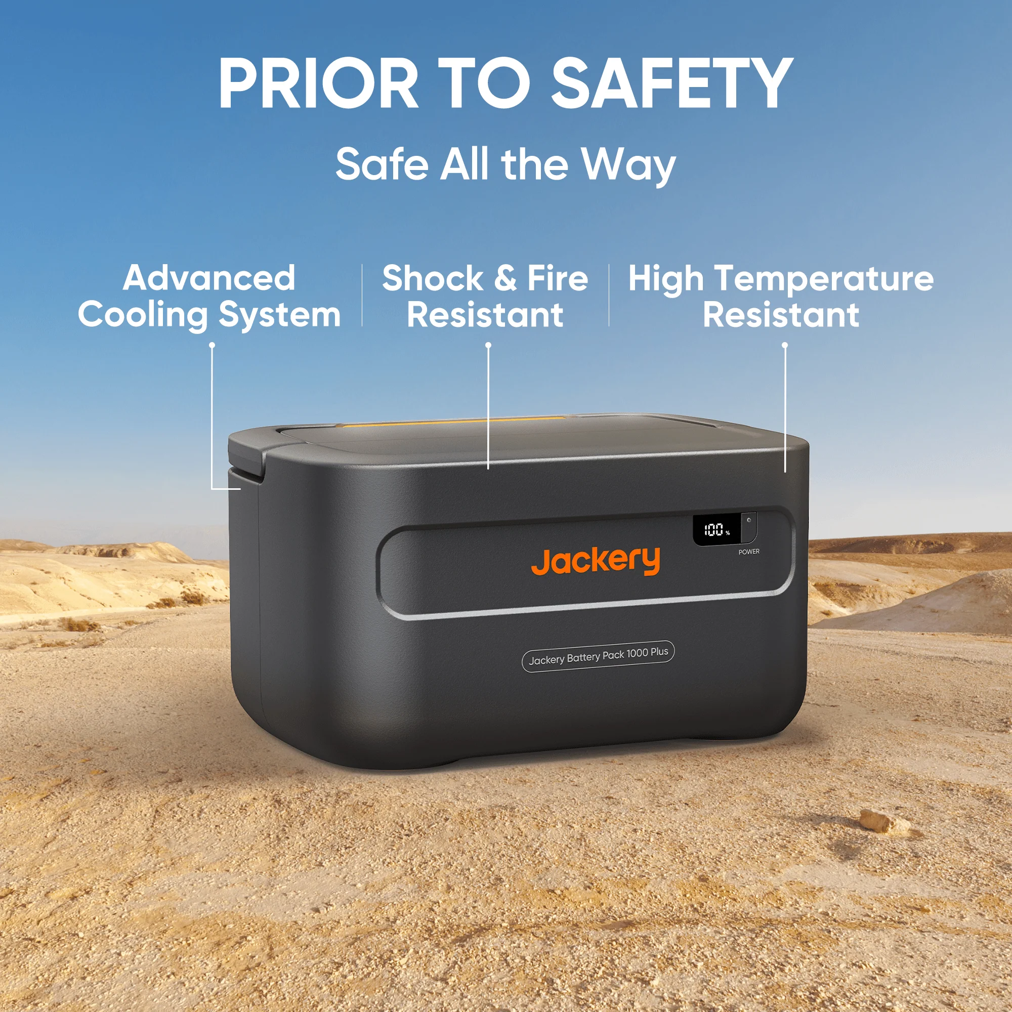 Jackery Battery Pack 1000 Plus, 1264Wh LiFePO4 Battery, AC USB-C USB-A Output (21-0008-000001) - Image 3