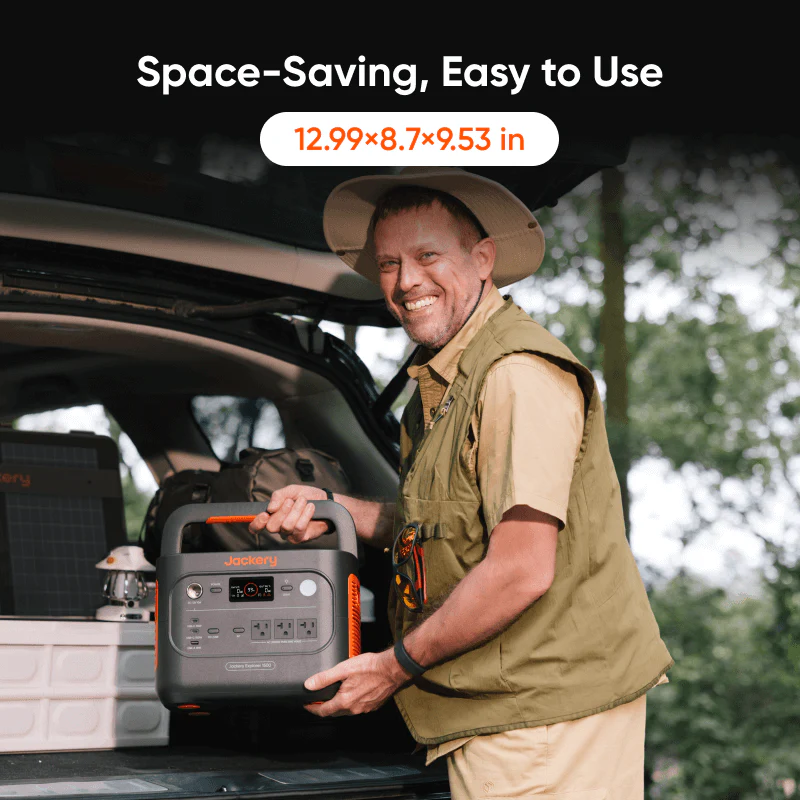 Jackery Explorer 1500 v2 Portable Power Station, 1536Wh LiFePO4 Battery, 2000W AC/4000W USB-C Output, 64 Minutes Fast Charging - Image 8
