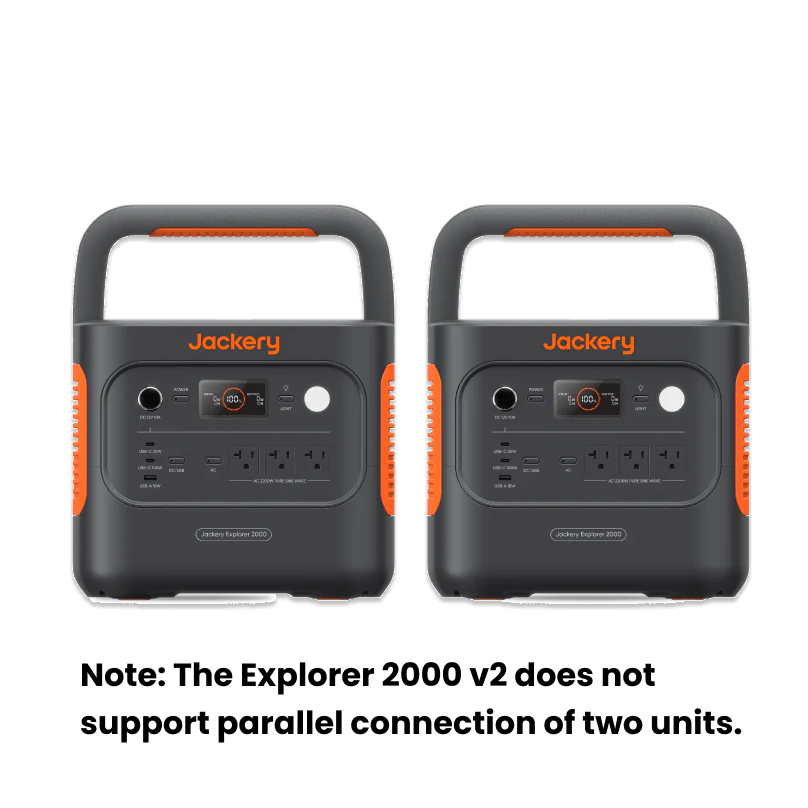 Jackery Explorer 2000 v2 Indoor Friendly Portable Power Station, 2042Wh LiFePO4 Battery, 2200W Solar Generator, USB-C PD 100W Fast Charging for Camping, Home Use - Image 4