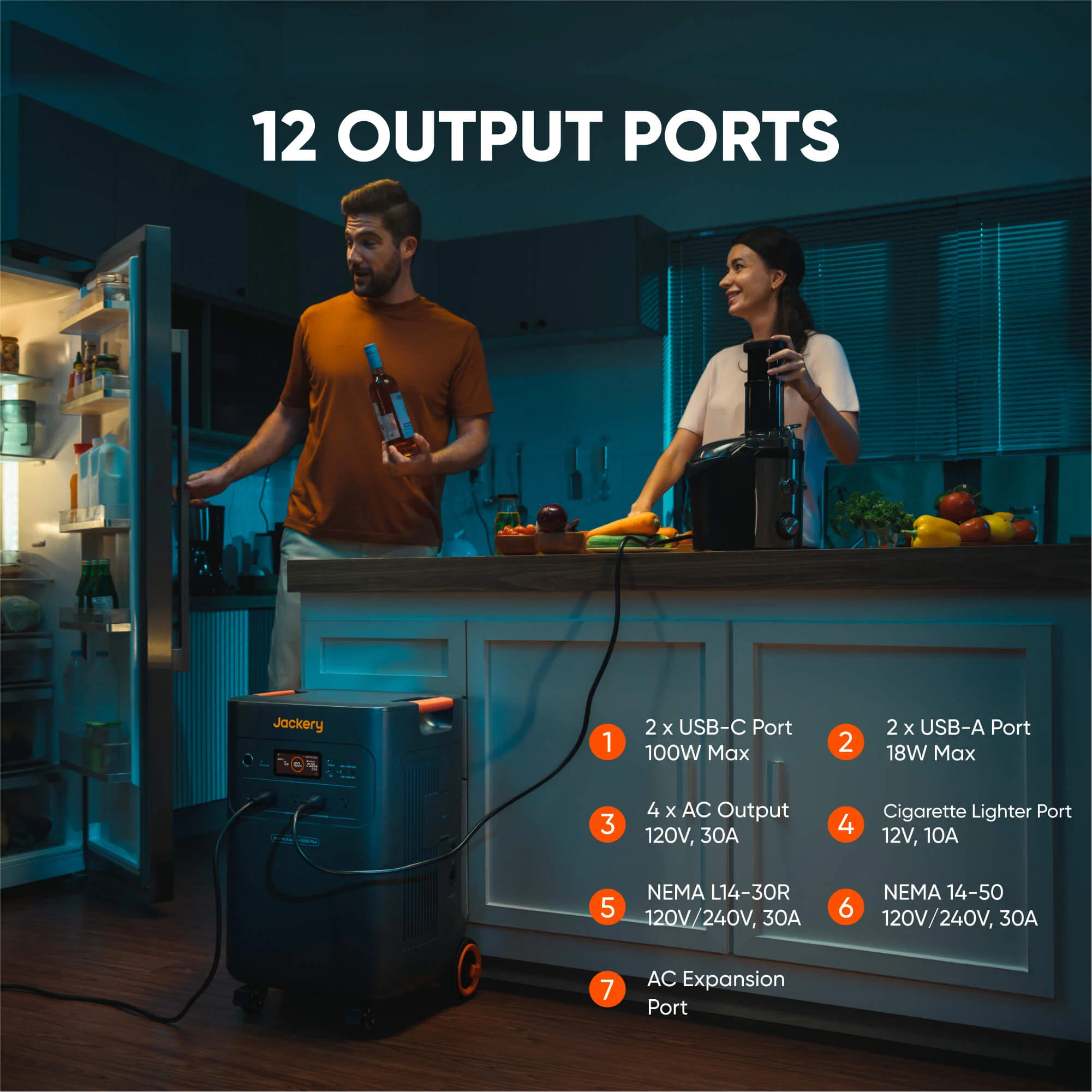 Jackery Solar Generator 5000 Plus Portable Power Station with Extra Battery, 10kWh LiFePO4 Battery, 7200W AC Output Solar Generator for Home Use, Emergency Backup - Image 6