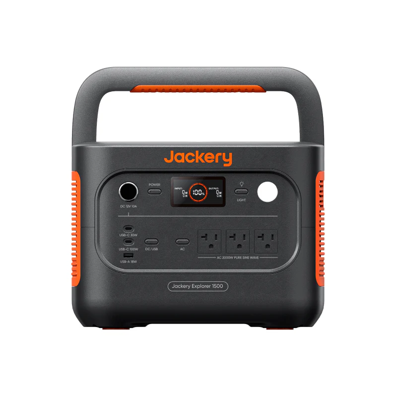 Jackery Solar Generator with Explorer 1500 v2 Portable Power Station, 1536Wh LiFePO4 Battery, 2000W AC/4000W USB-C Output, and 2-Piece SolarSaga 100W Air Panels - Image 2