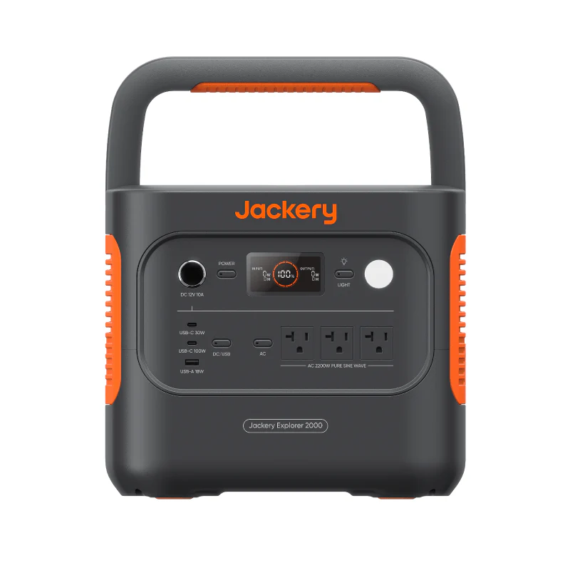 Jackery Explorer 2000 v2 Portable Power Station, 2042Wh LiFePO4 Home Backup Battery, 2200W Solar Generator, USB-C PD 100W Fast Charging for Emergencies, Power Outages, Camping - Image 3