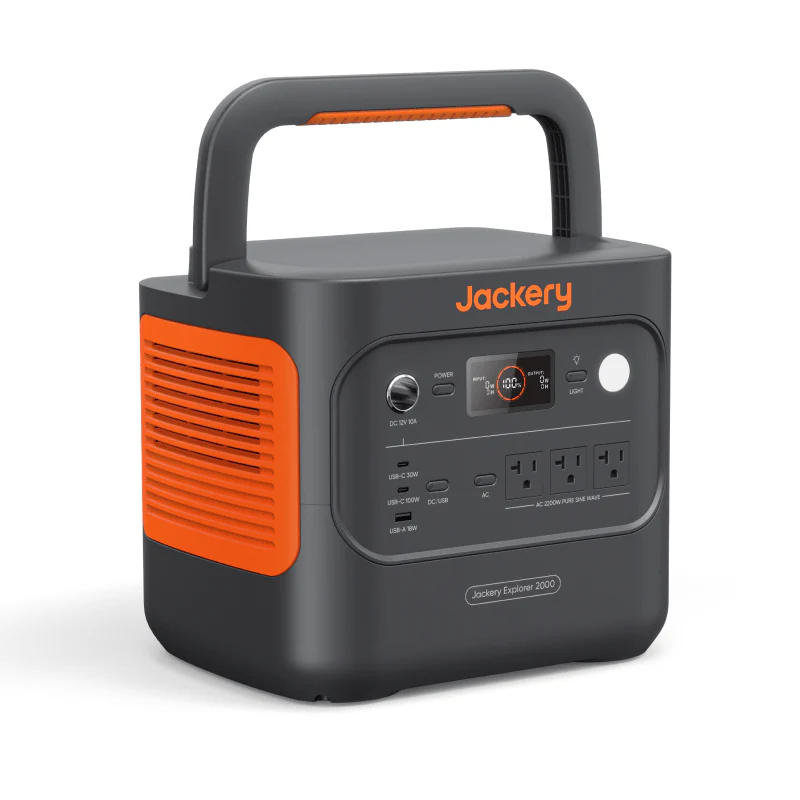 Jackery Explorer 2000 v2 Portable Power Station, 2042Wh LiFePO4 Home Backup Battery, 2200W Solar Generator, USB-C PD 100W Fast Charging for Emergencies, Power Outages, Camping - Image 4