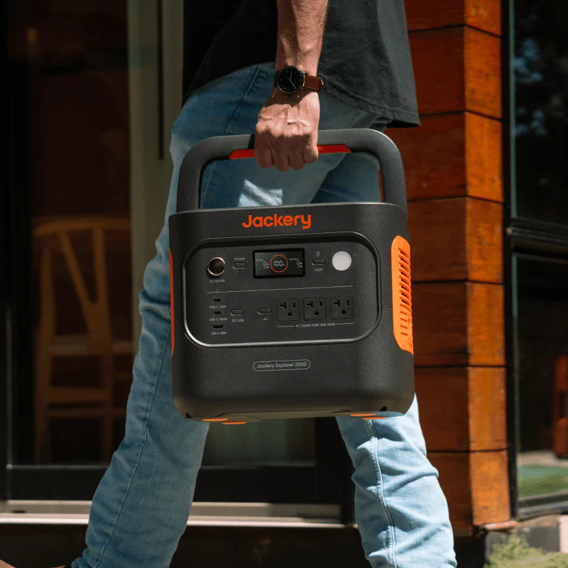Jackery Explorer 2000 v2 Portable Power Station, 2042Wh LiFePO4 Home Backup Battery, 2200W Solar Generator, USB-C PD 100W Fast Charging for Emergencies, Power Outages, Camping - Image 5
