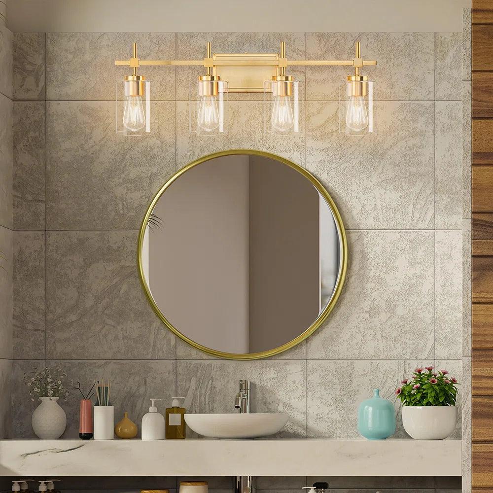 Parrot Uncle Jasper Modern Clear 4-Light Bathroom Vanity Light - Image 10