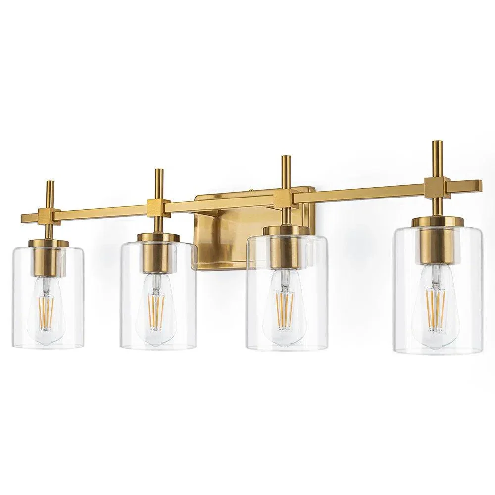 Parrot Uncle Jasper Modern Clear 4-Light Bathroom Vanity Light - Image 12