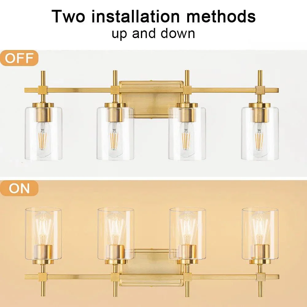 Parrot Uncle Jasper Modern Clear 4-Light Bathroom Vanity Light - Image 13