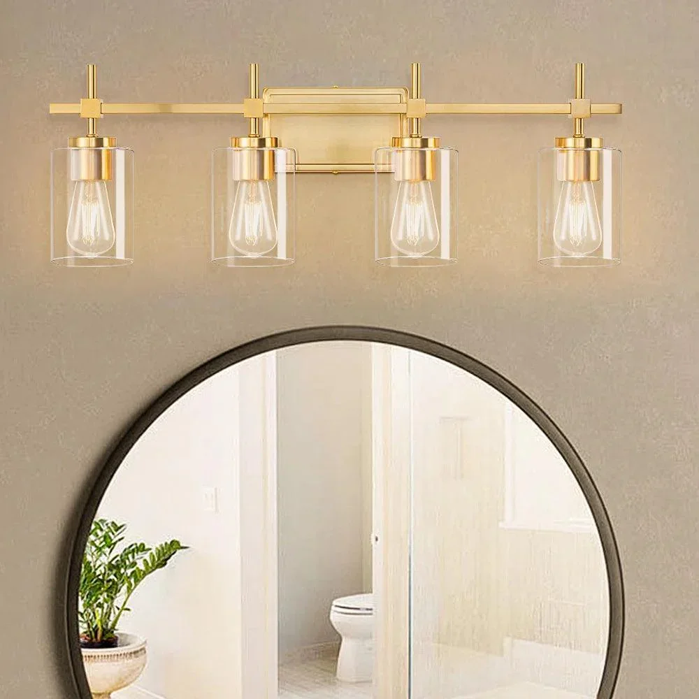 Parrot Uncle Jasper Modern Clear 4-Light Bathroom Vanity Light - Image 15