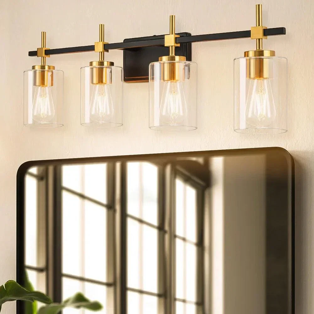 Parrot Uncle Jasper Modern Clear 4-Light Bathroom Vanity Light - Image 2