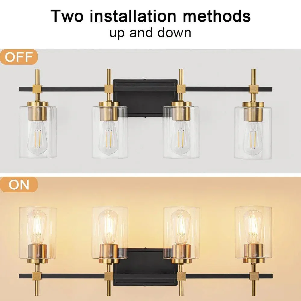 Parrot Uncle Jasper Modern Clear 4-Light Bathroom Vanity Light - Image 6