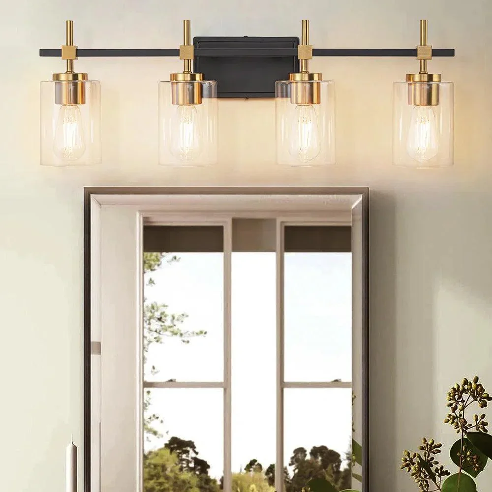 Parrot Uncle Jasper Modern Clear 4-Light Bathroom Vanity Light - Image 9