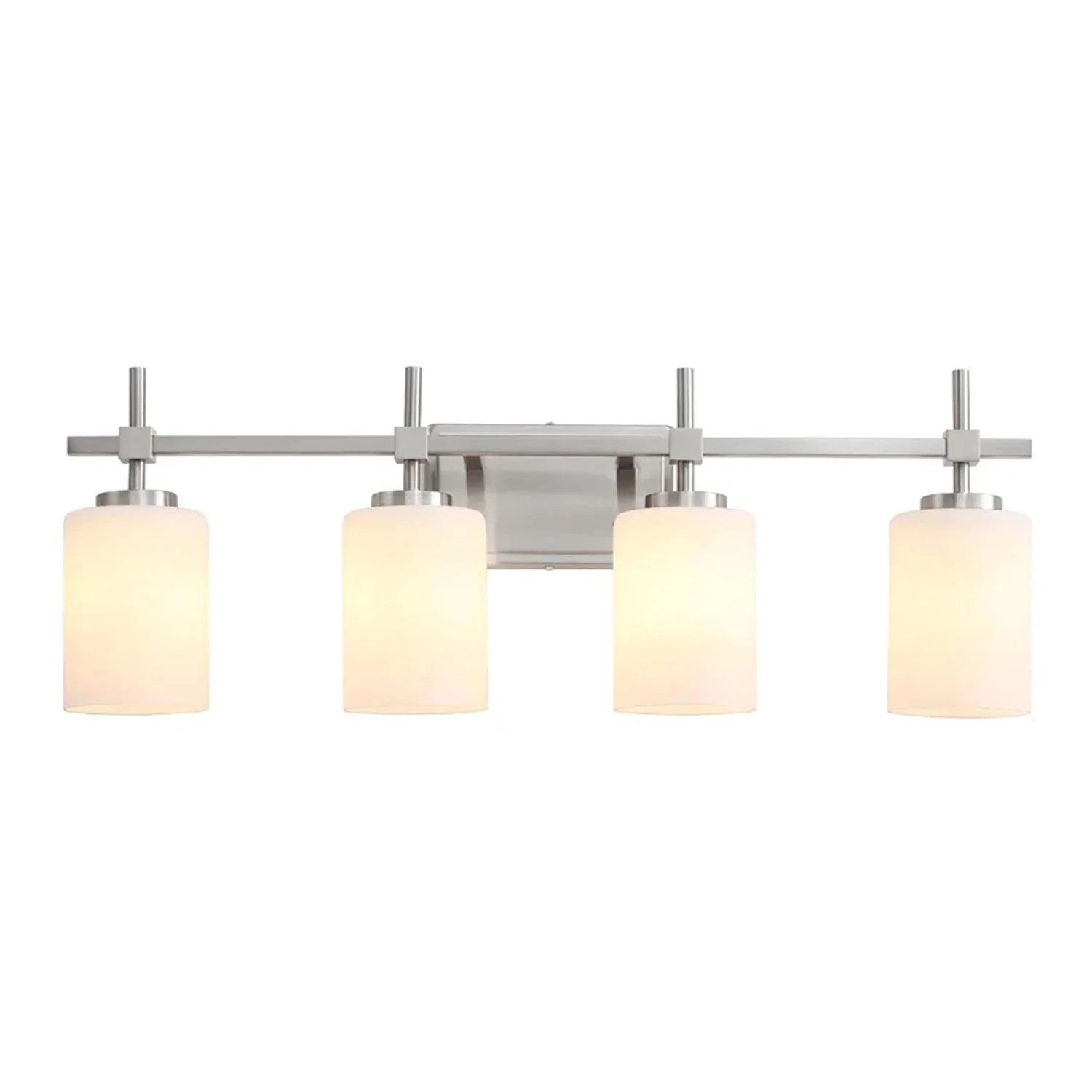 Jasper Gold Modern Frosted Glass 4-Light Bathroom Vanity Light - Image 9