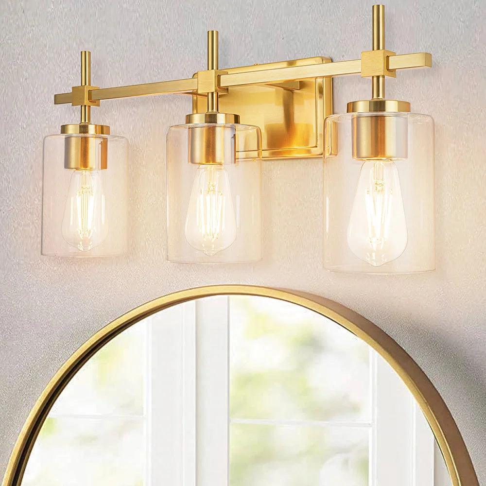 Parrot Uncle Jasper Modern Clear Glass 3-Light Bathroom Vanity Light - Image 12