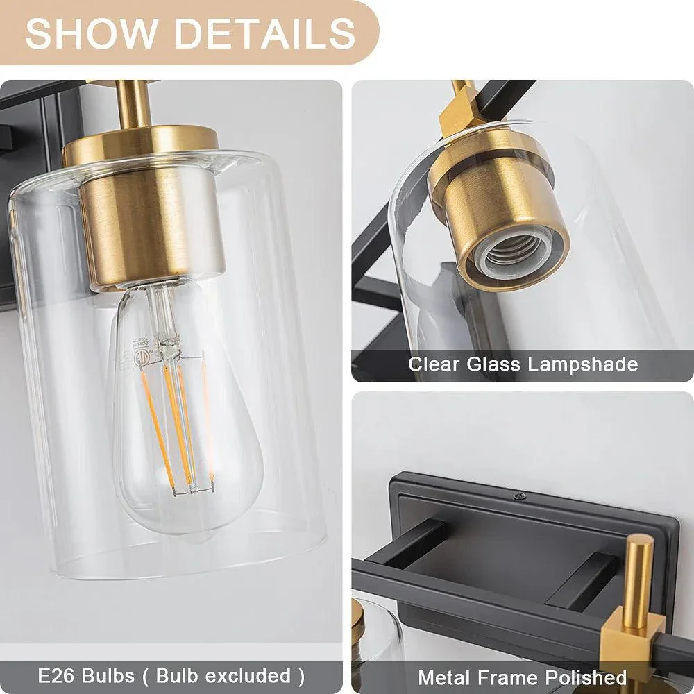 Parrot Uncle Jasper Modern Clear Glass 3-Light Bathroom Vanity Light - Image 3
