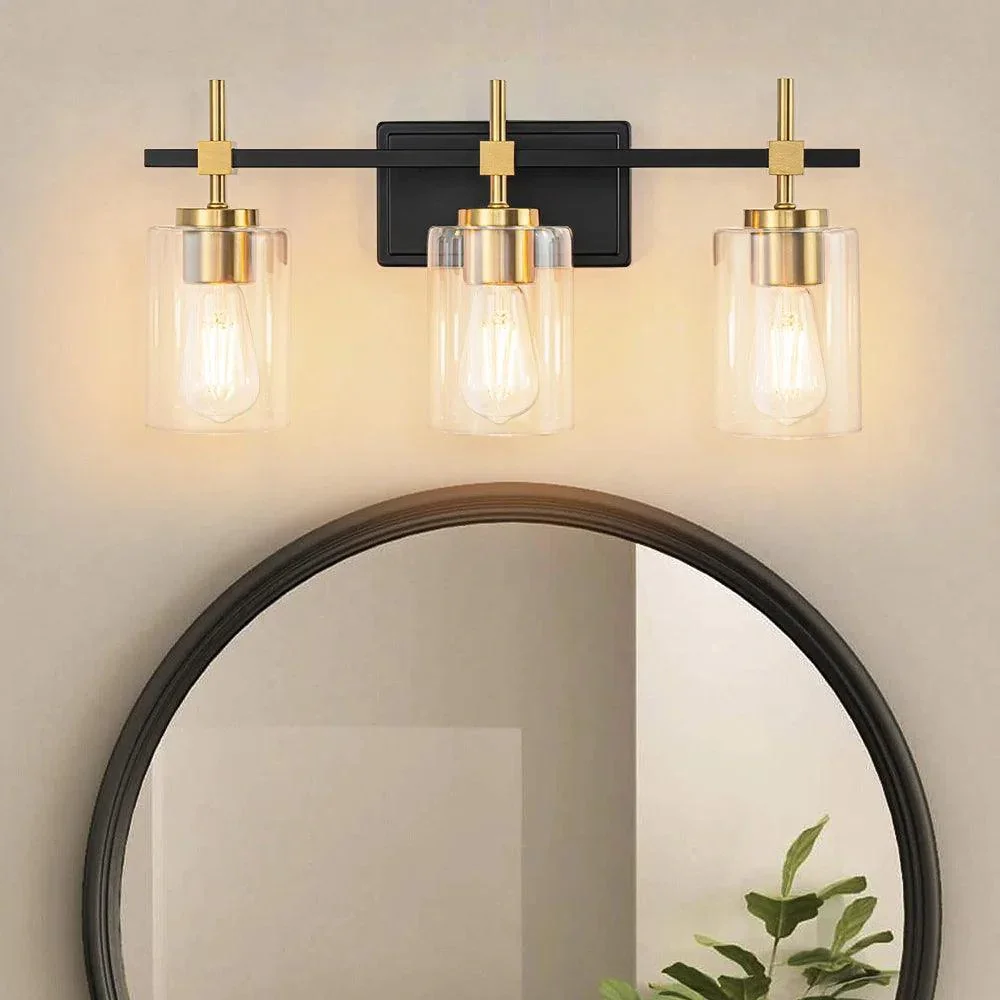 Parrot Uncle Jasper Modern Clear Glass 3-Light Bathroom Vanity Light - Image 4