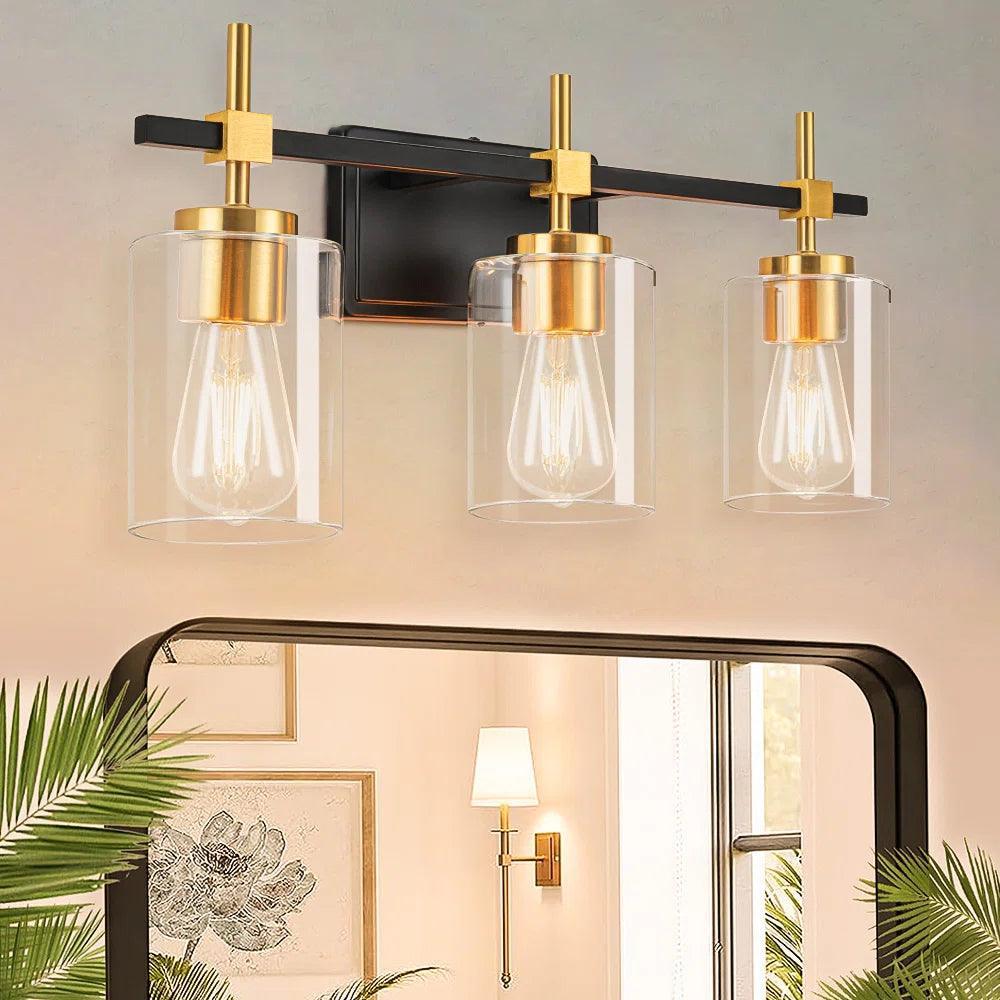 Parrot Uncle Jasper Modern Clear Glass 3-Light Bathroom Vanity Light - Image 6