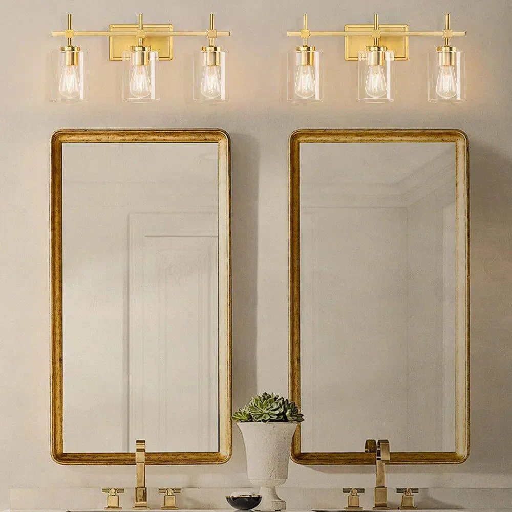 Parrot Uncle Jasper Modern Clear Glass 3-Light Bathroom Vanity Light - Image 8
