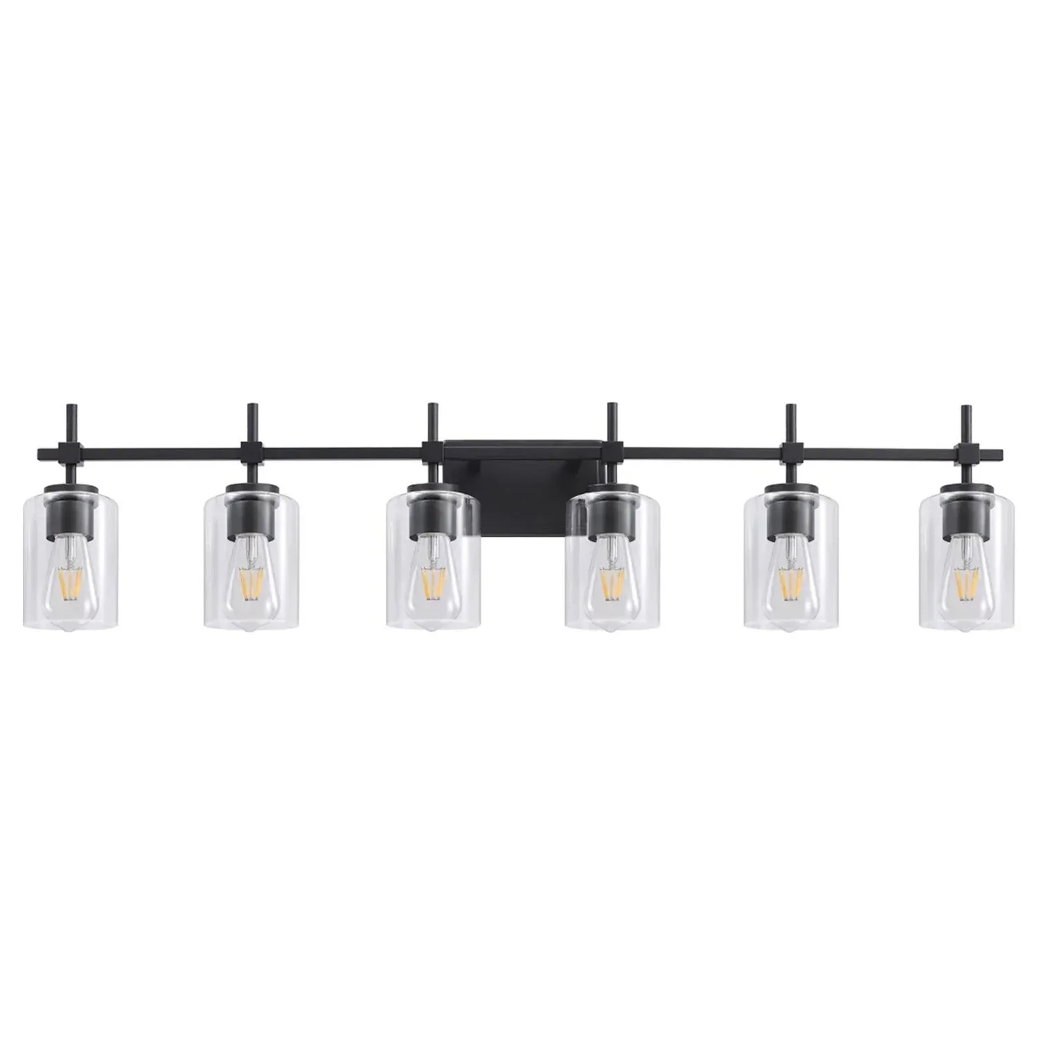 Parrot Uncle Jasper Modern Clear Glass 6-Light Bathroom Vanity Light - Image 10