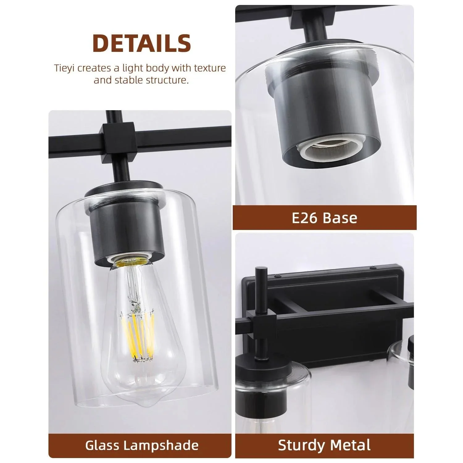 Parrot Uncle Jasper Modern Clear Glass 6-Light Bathroom Vanity Light - Image 11