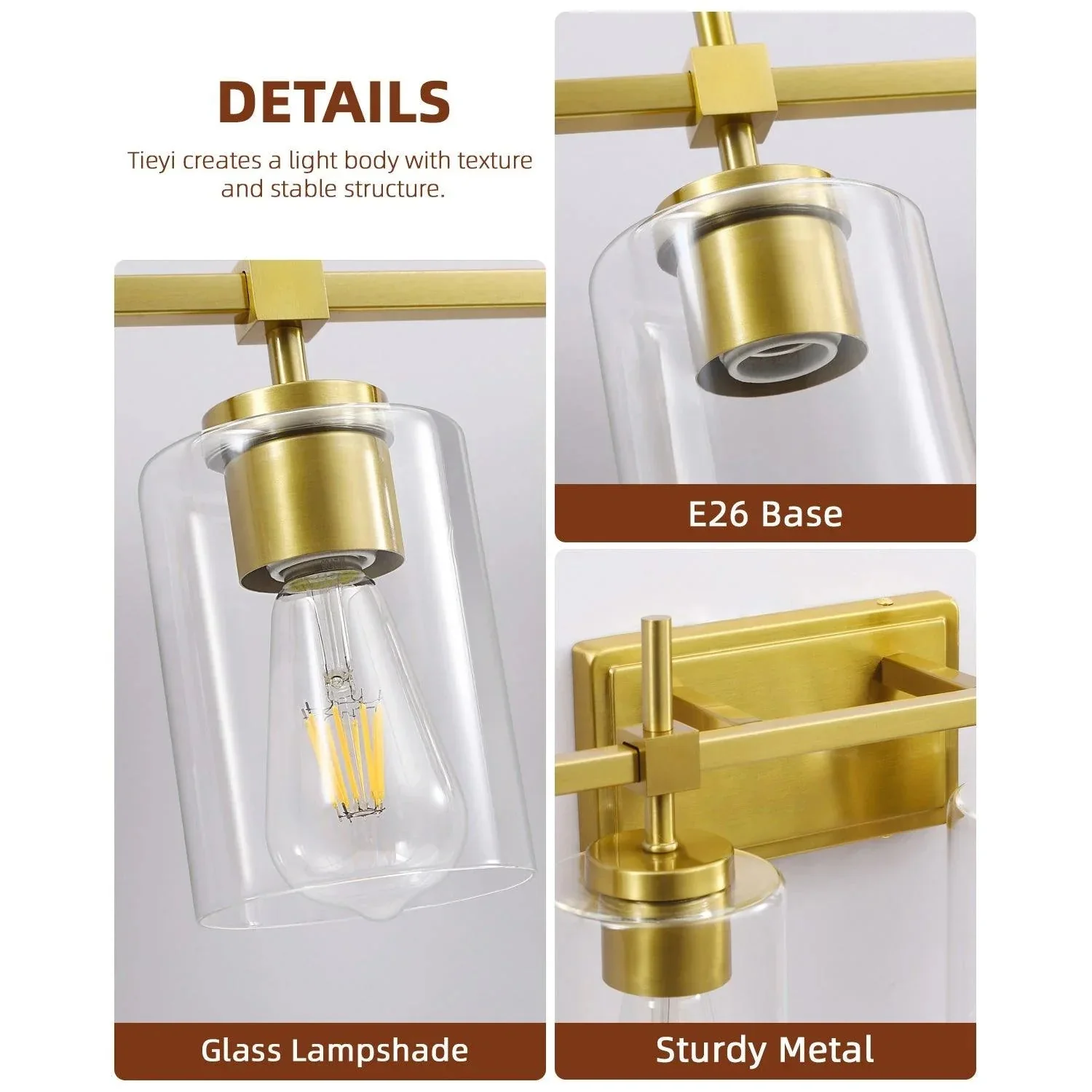 Parrot Uncle Jasper Modern Clear Glass 6-Light Bathroom Vanity Light - Image 3