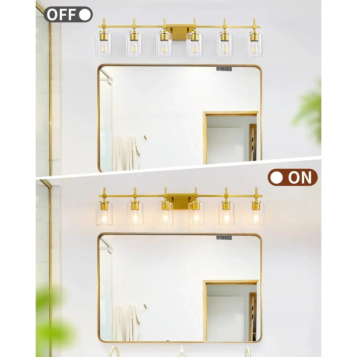 Parrot Uncle Jasper Modern Clear Glass 6-Light Bathroom Vanity Light - Image 7