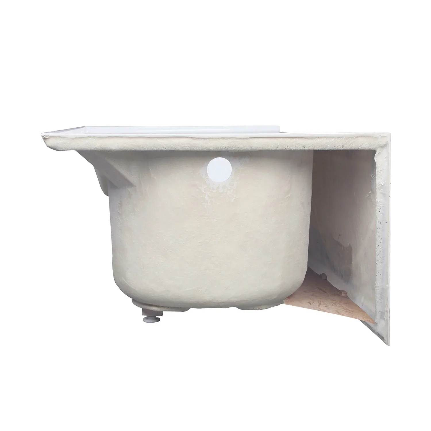Kingston Brass Aqua Eden 60" Acrylic Rectangular 3-Wall Alcove Tub with Anti Skid and Left Hand Drain Hole, Glossy White (VTAP603216L) - Image 6
