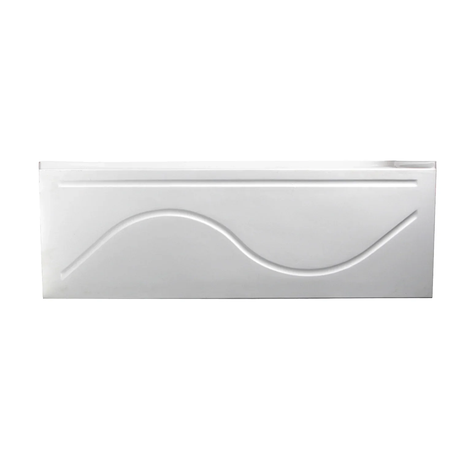 Kingston Brass Aqua Eden 60" Acrylic Rectangular 3-Wall Alcove Tub with Anti Skid and Right Hand Drain Hole, Glossy White (VTAP603216R) - Image 4