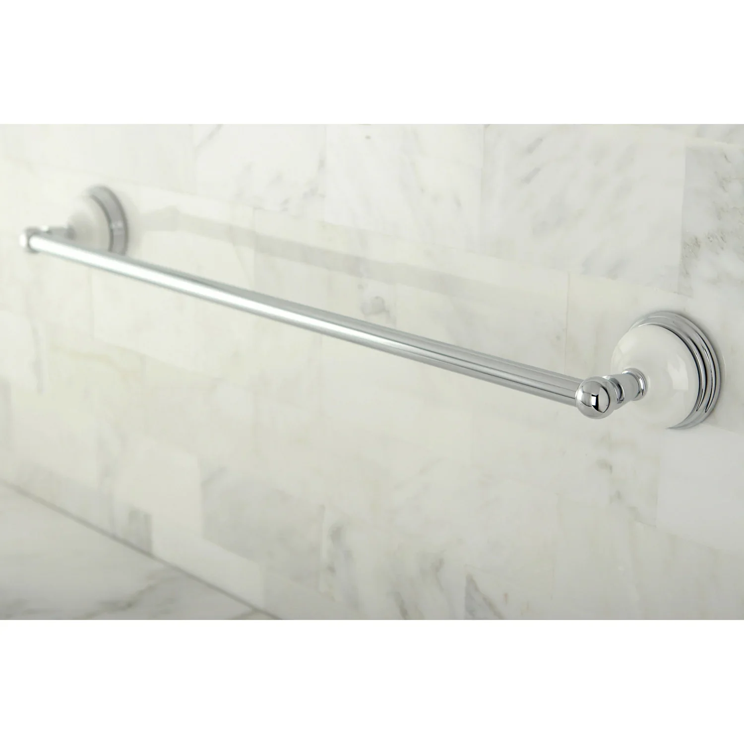 Kingston Brass Victorian 24" Single Towel Bar, Polished Chrome (BA1111C) - Image 2