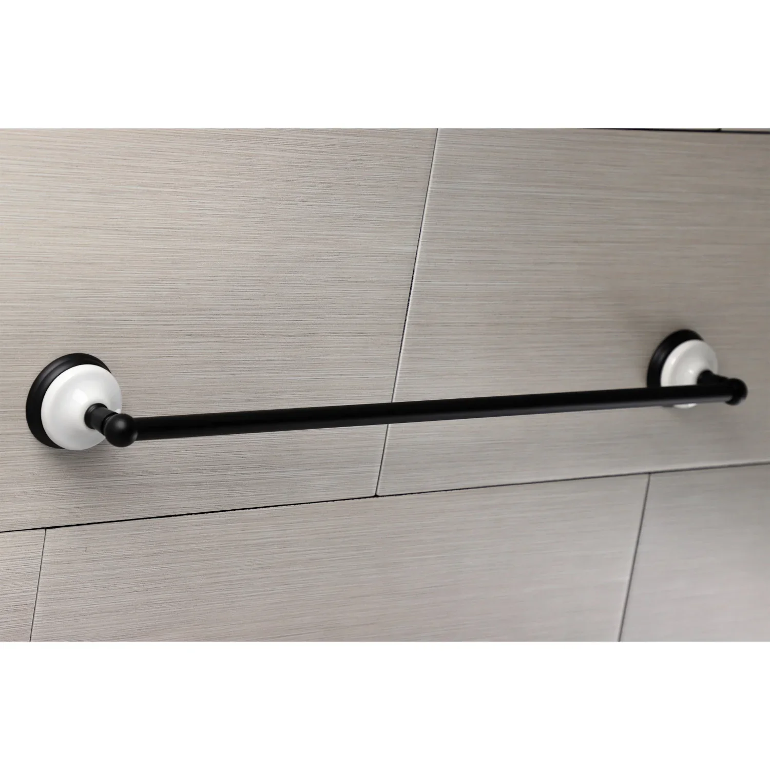 Kingston Brass Victorian 24" Single Towel Bar, Matte Black (BA1111MB) - Image 3