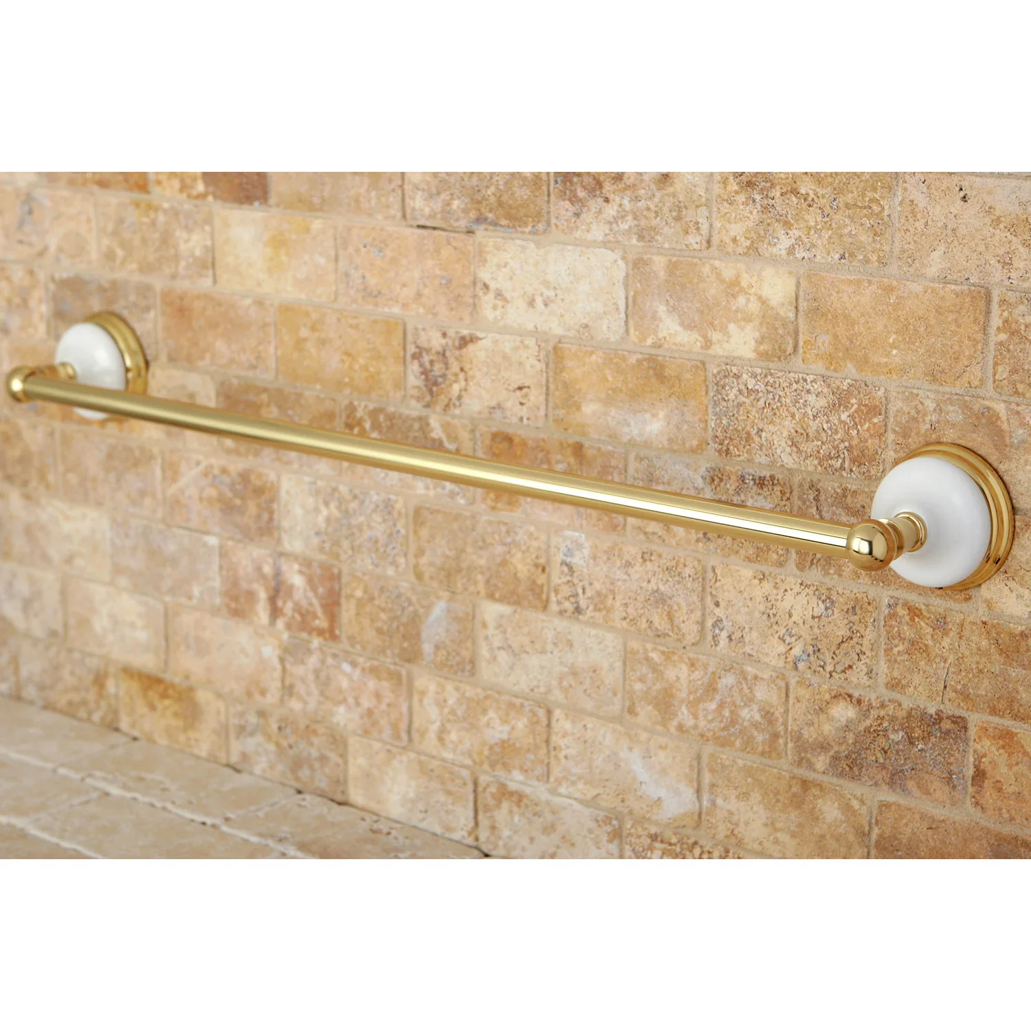 Kingston Brass Victorian 24" Single Towel Bar, Polished Brass (BA1111PB) - Image 2
