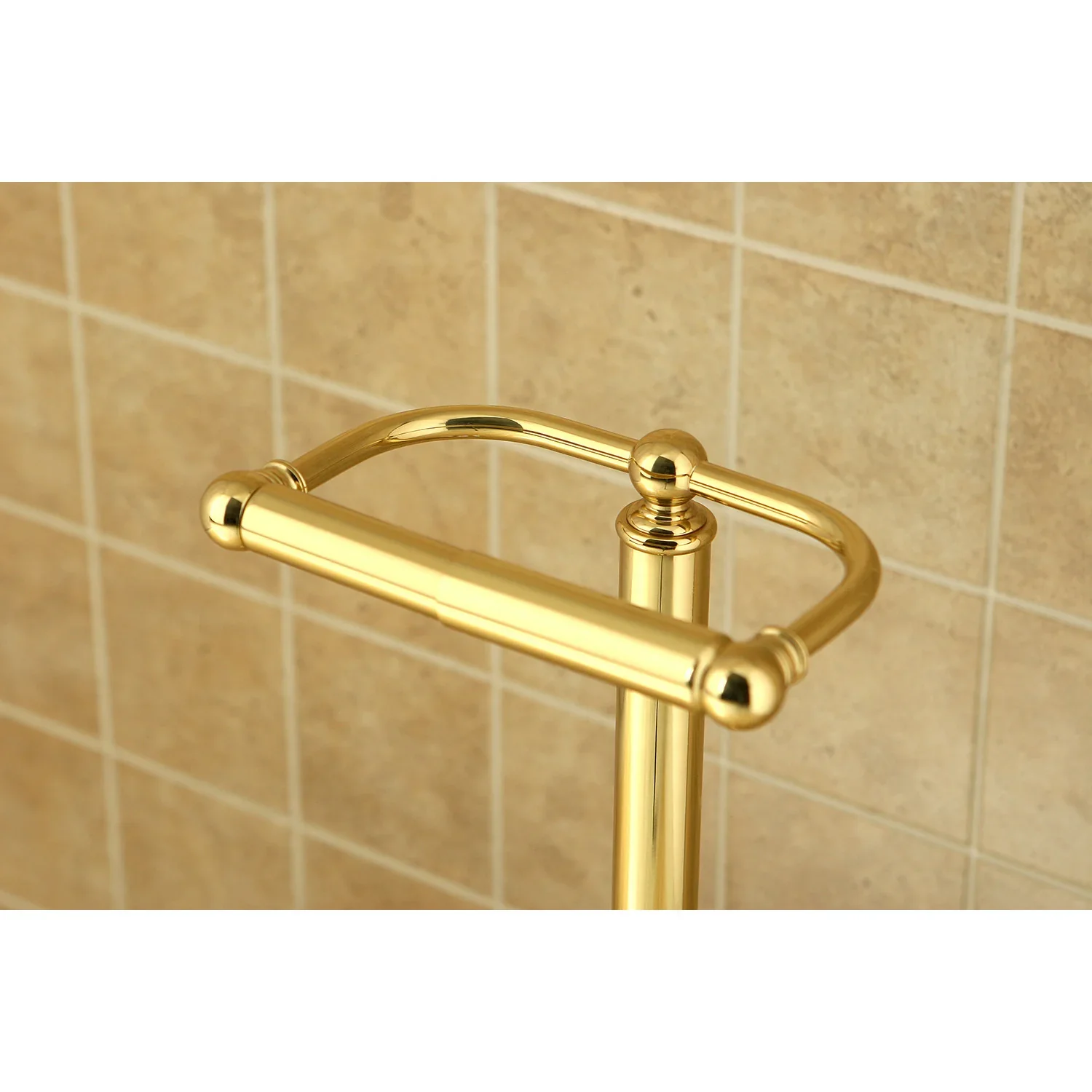 Kingston Brass Vintage Freestanding Toilet Paper Holder, Polished Brass (CC2002) - Image 2