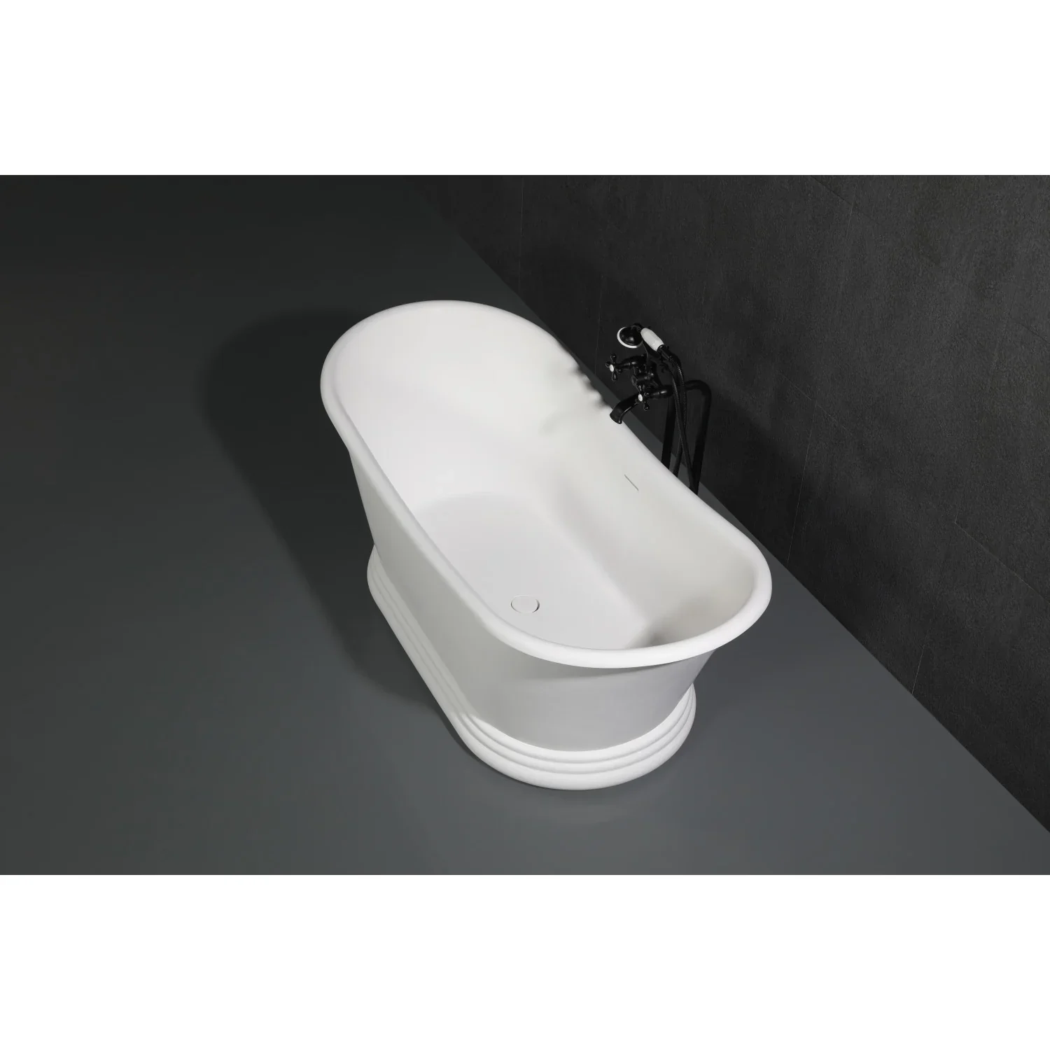 Kingston Brass Kingston Freestanding Tub Faucet with Supply Line and Stop Valve, Matte Black (CCK266K0) - Image 2